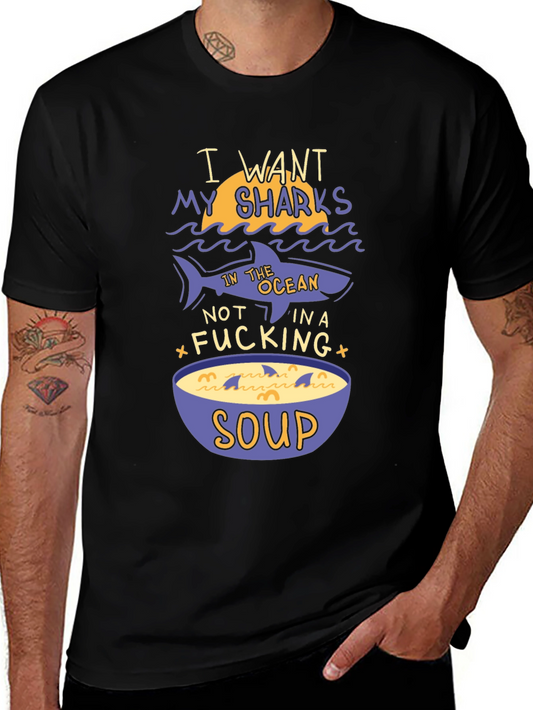 Shark Soup Funny Graphic Tee