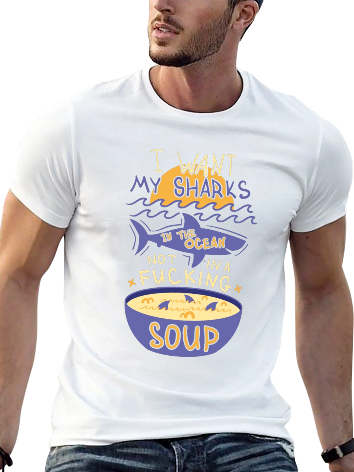 Shark Soup Funny Graphic Tee