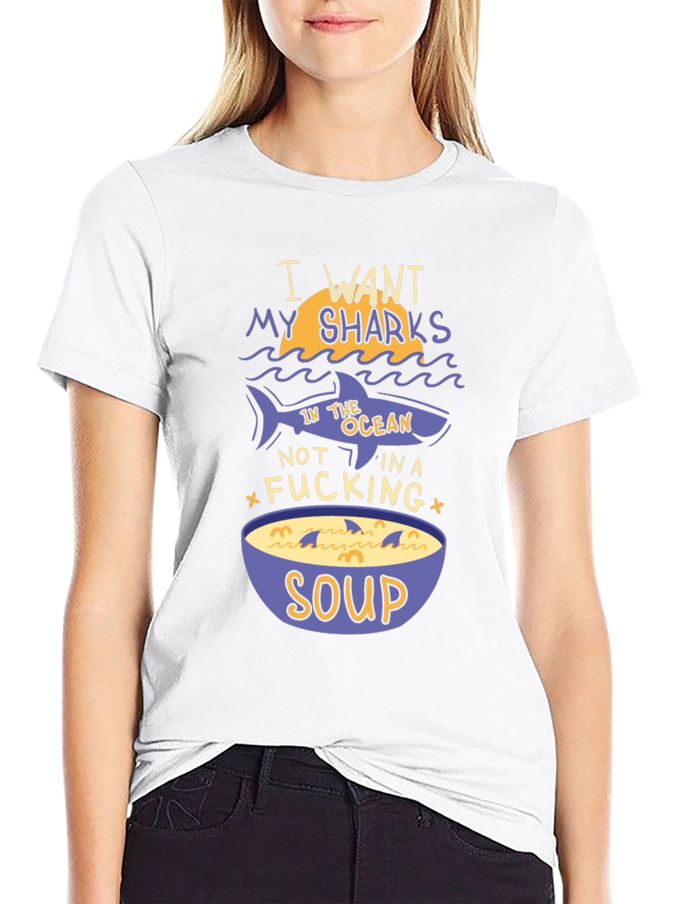 Shark Soup Funny Graphic Tee
