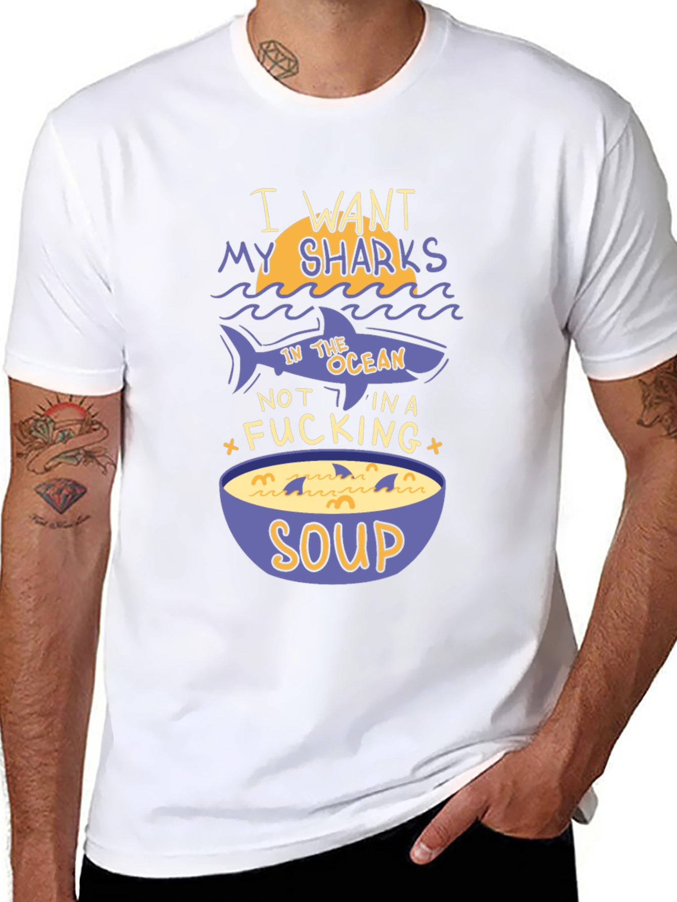 Shark Soup Funny Graphic Tee