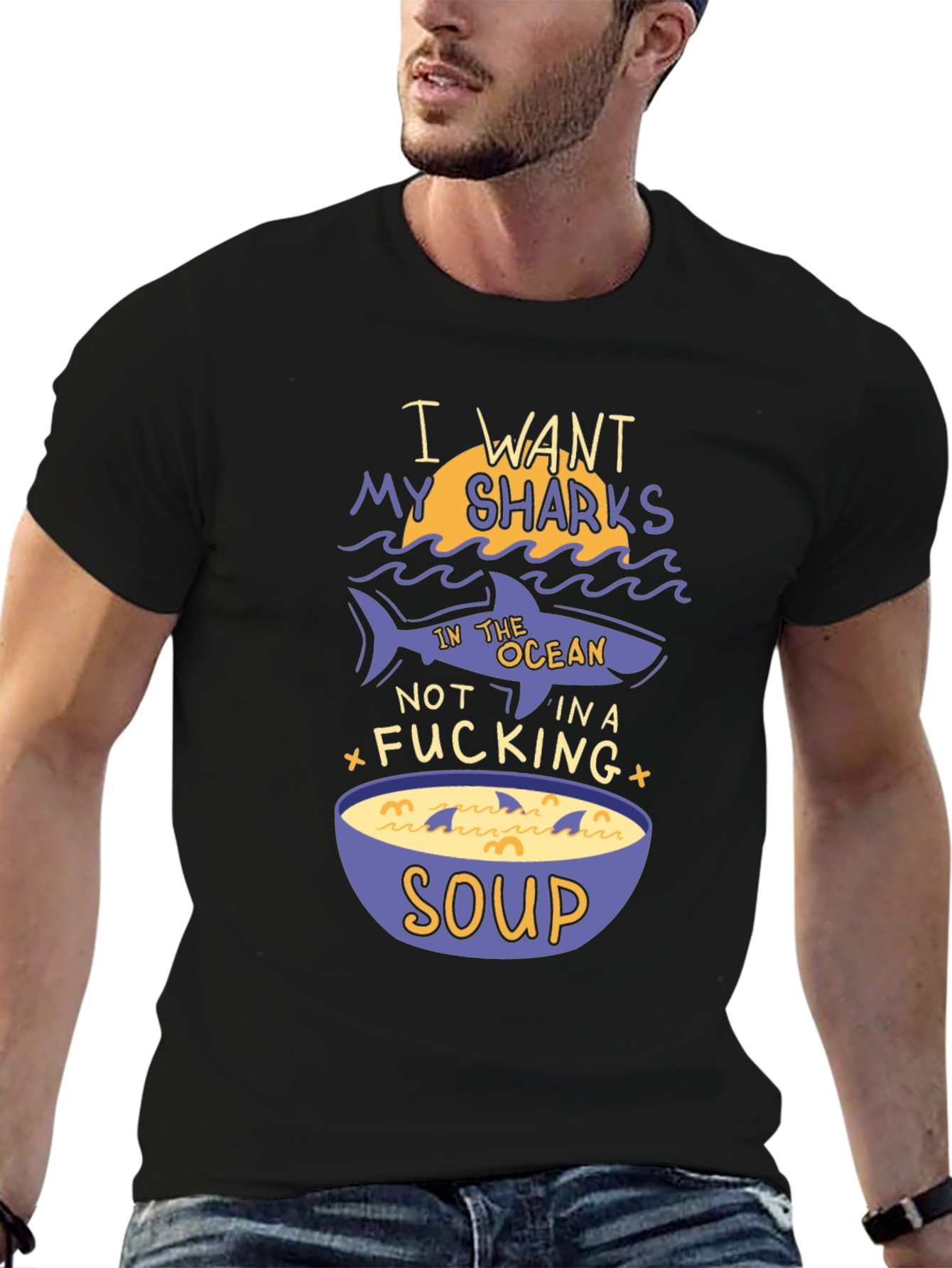 Shark Soup Funny Graphic Tee