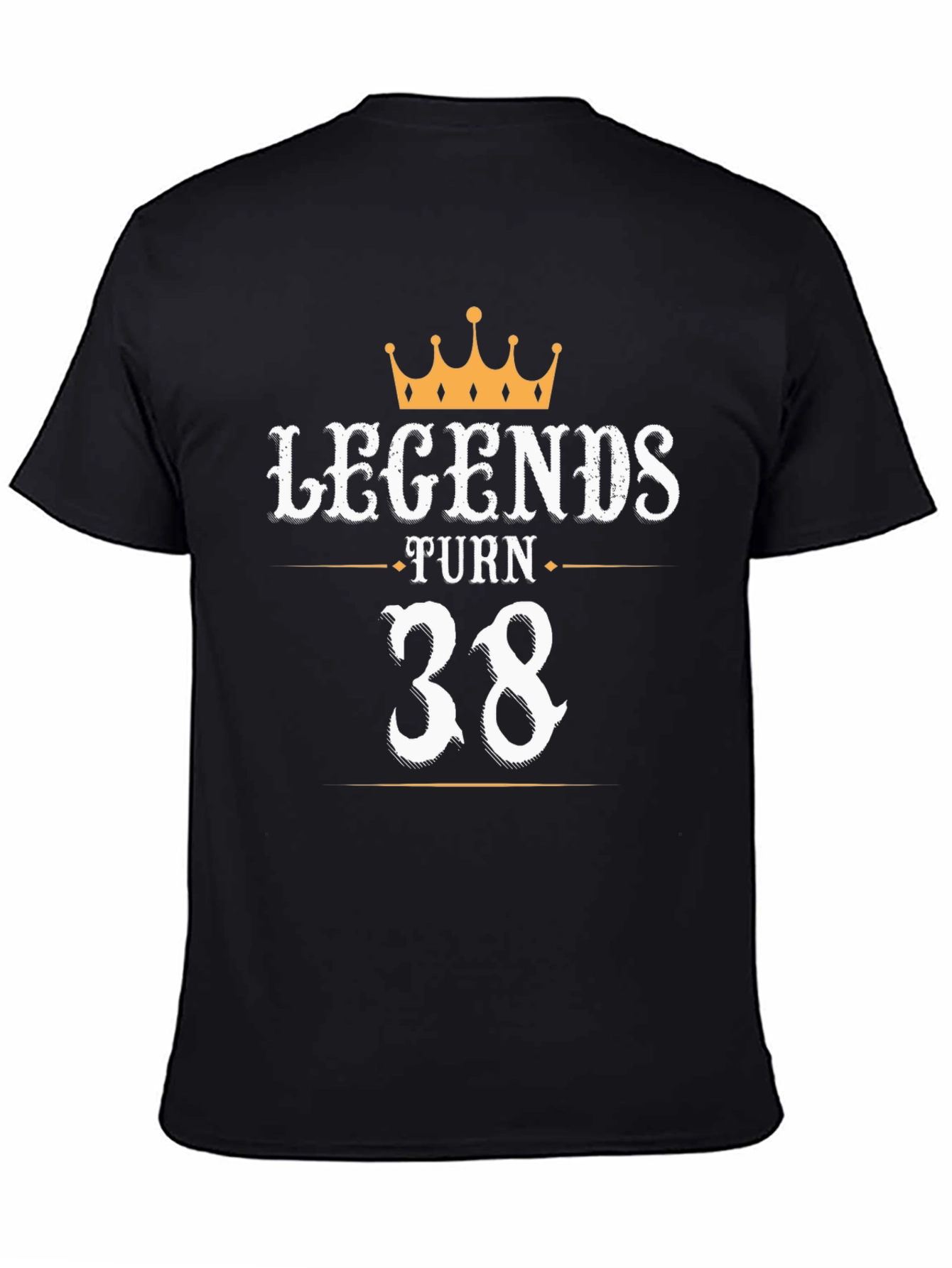 Legends Turn 38 Black Graphic Tee