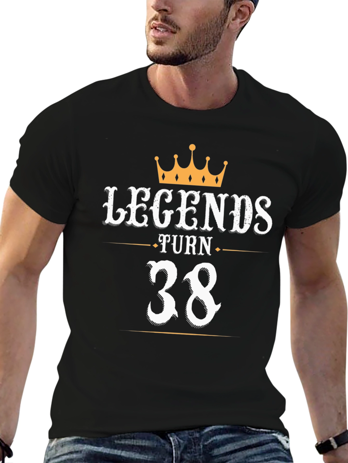 Legends Turn 38 Black Graphic Tee