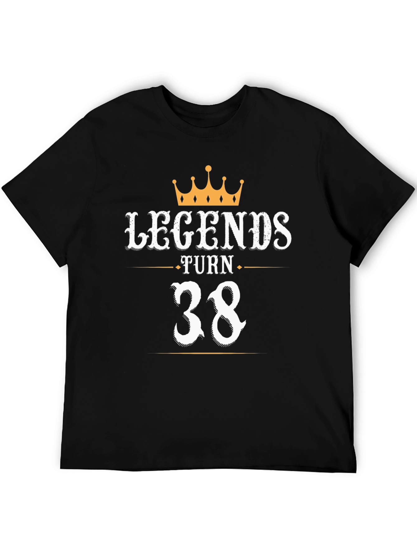 Legends Turn 38 Black Graphic Tee