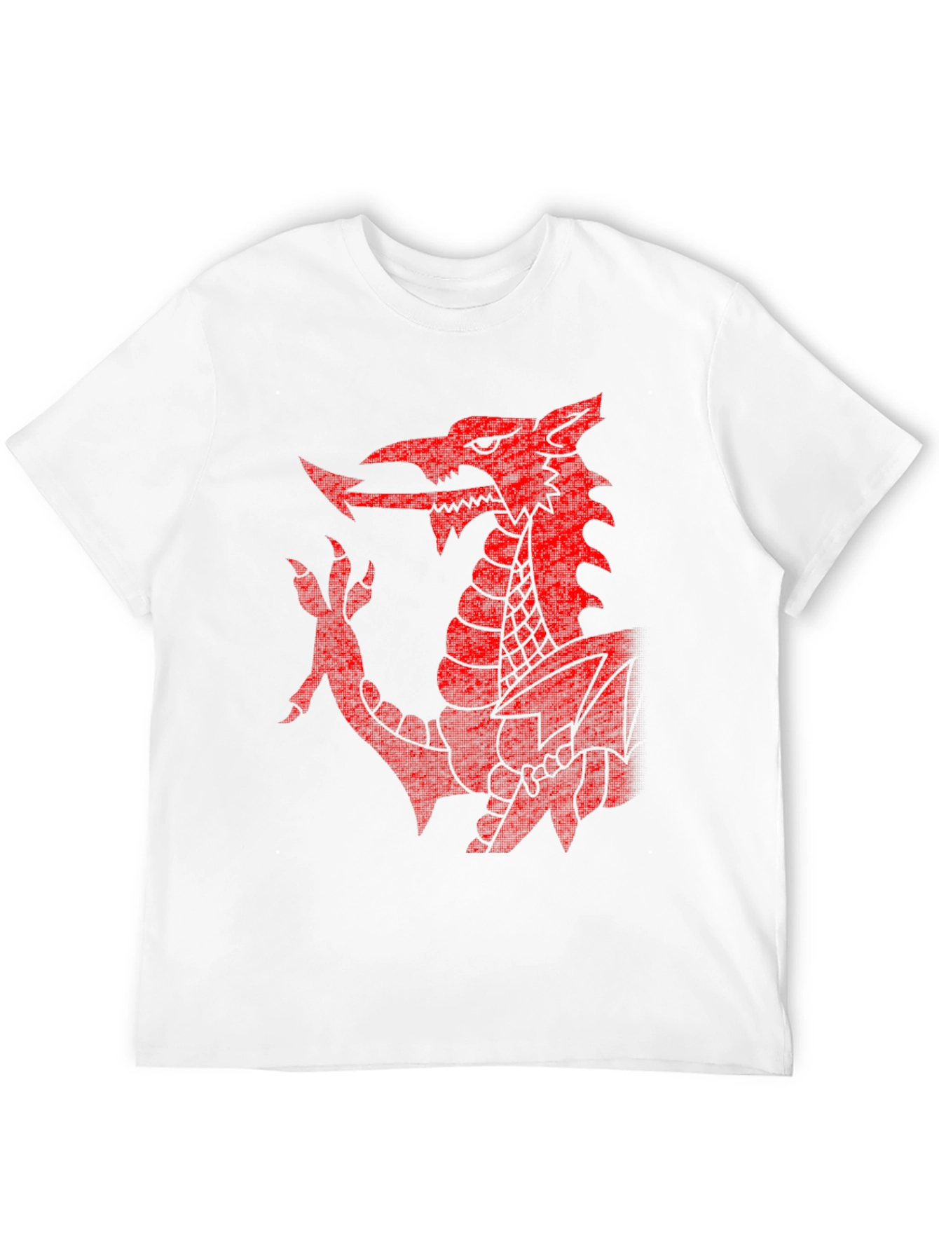 Welsh Dragon T-Shirt - Red Emblem on Black