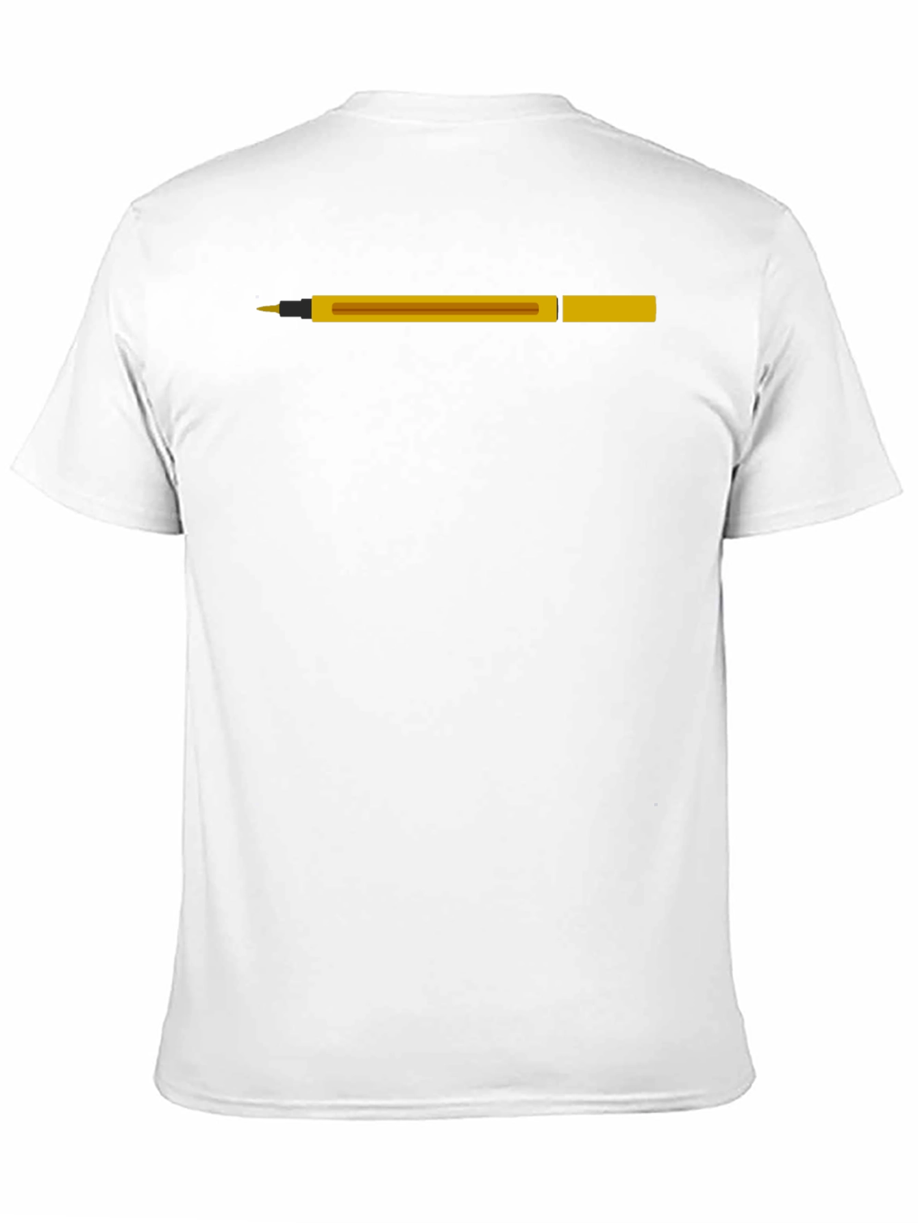 Novelty Pen Graphic Tee - Black Cotton T-Shirt
