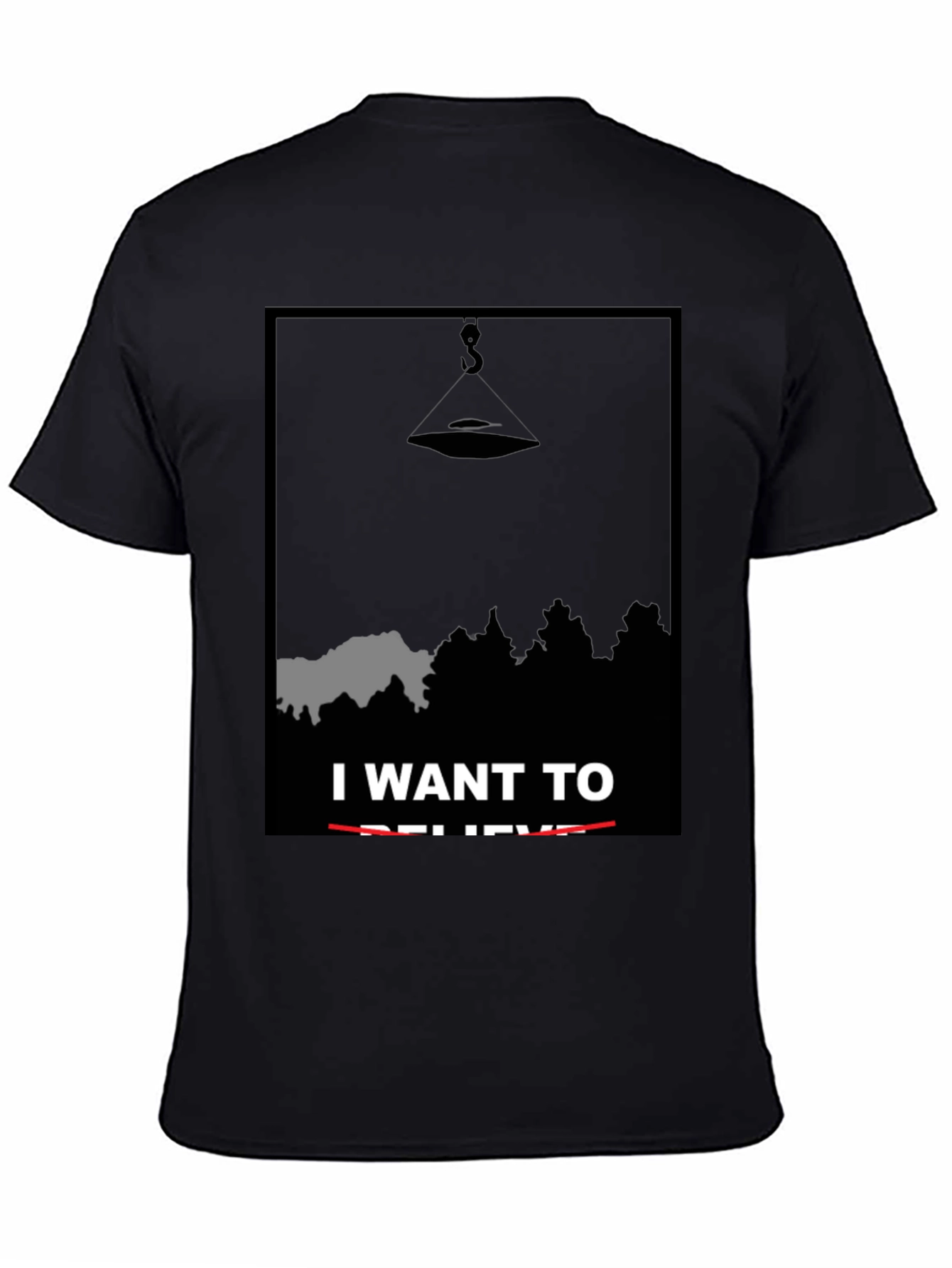 I Want To Believe UFO Graphic Tee - Black