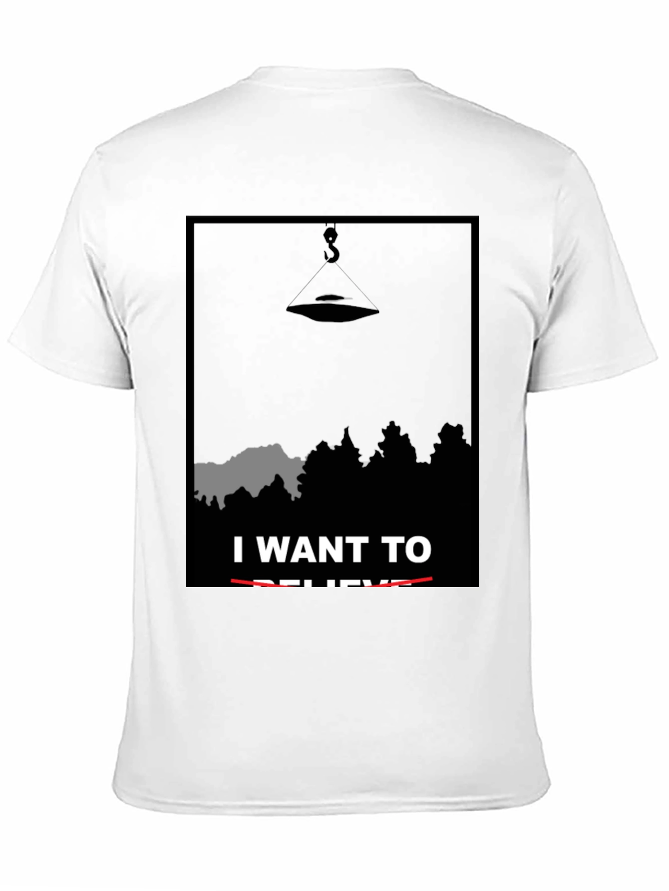 I Want To Believe UFO Graphic Tee - Black