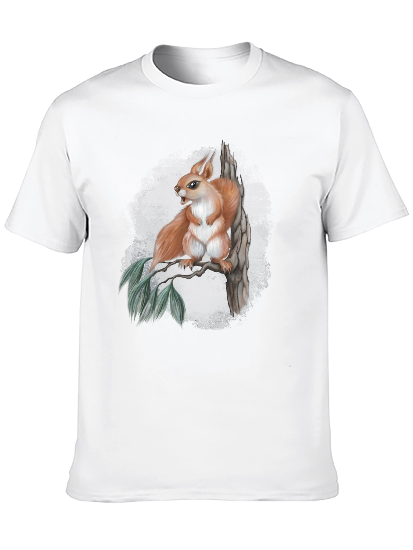 Squirrel Graphic Print Tee - Nature Inspired Style