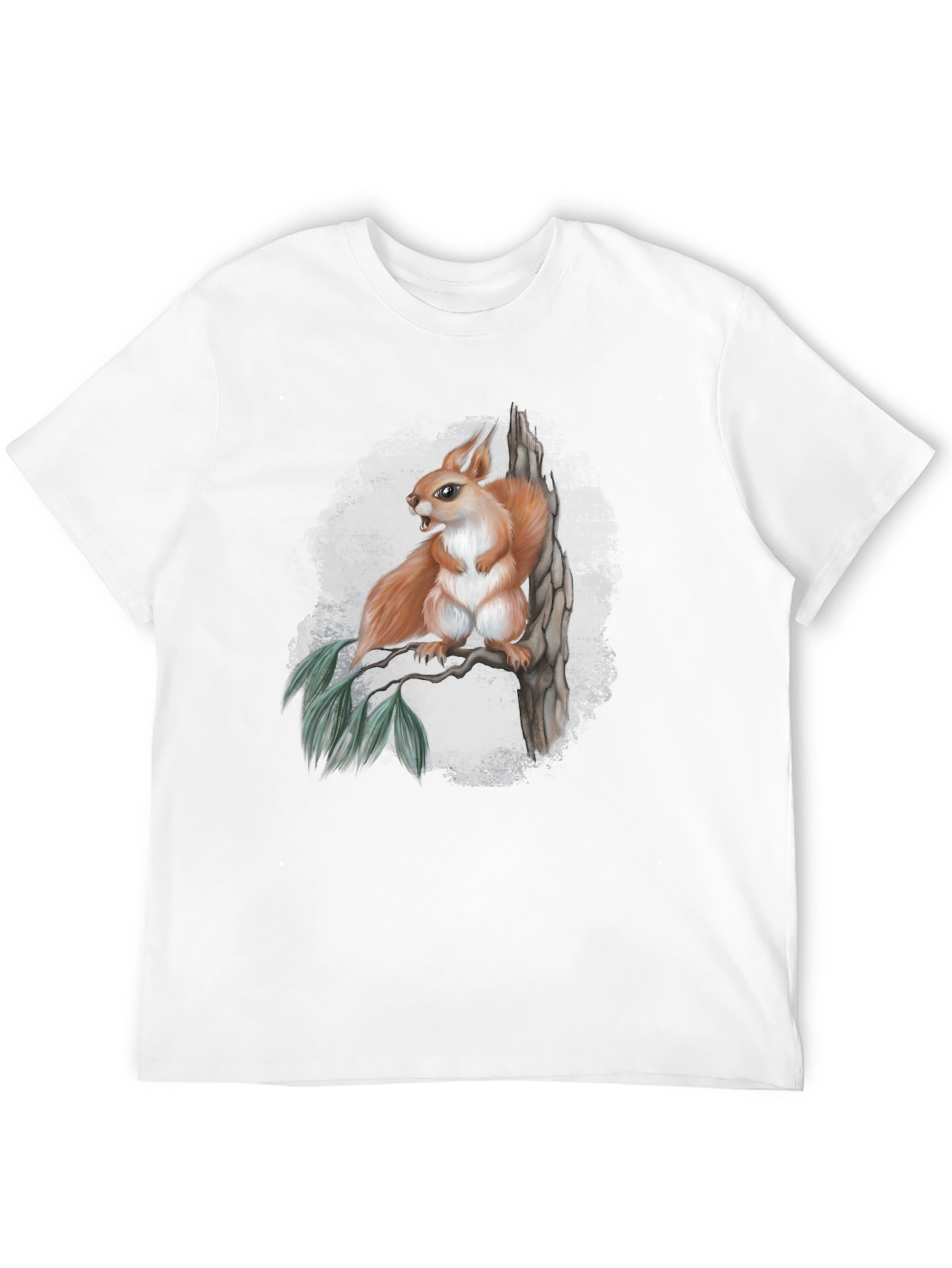 Squirrel Graphic Print Tee - Nature Inspired Style