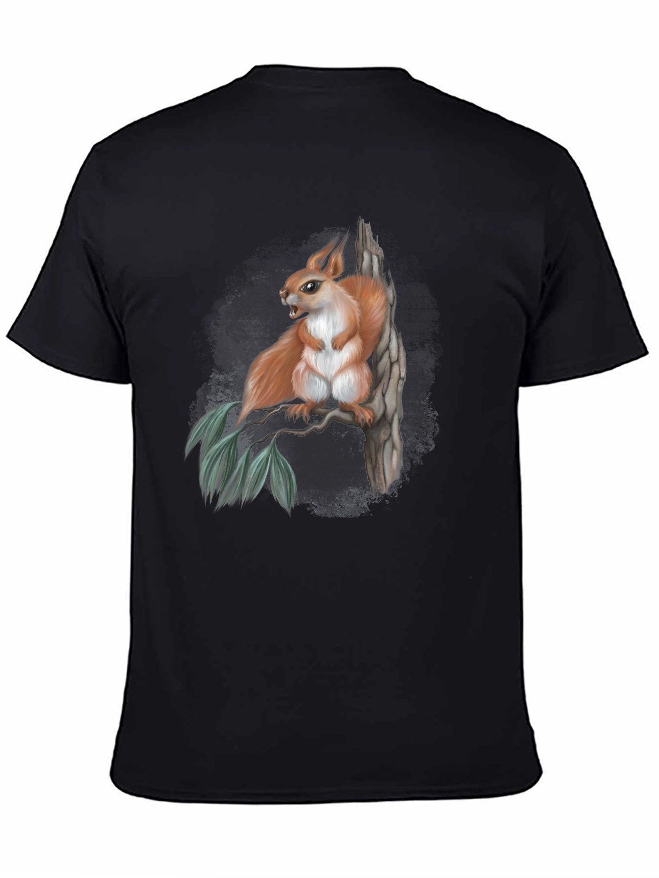 Squirrel Graphic Print Tee - Nature Inspired Style