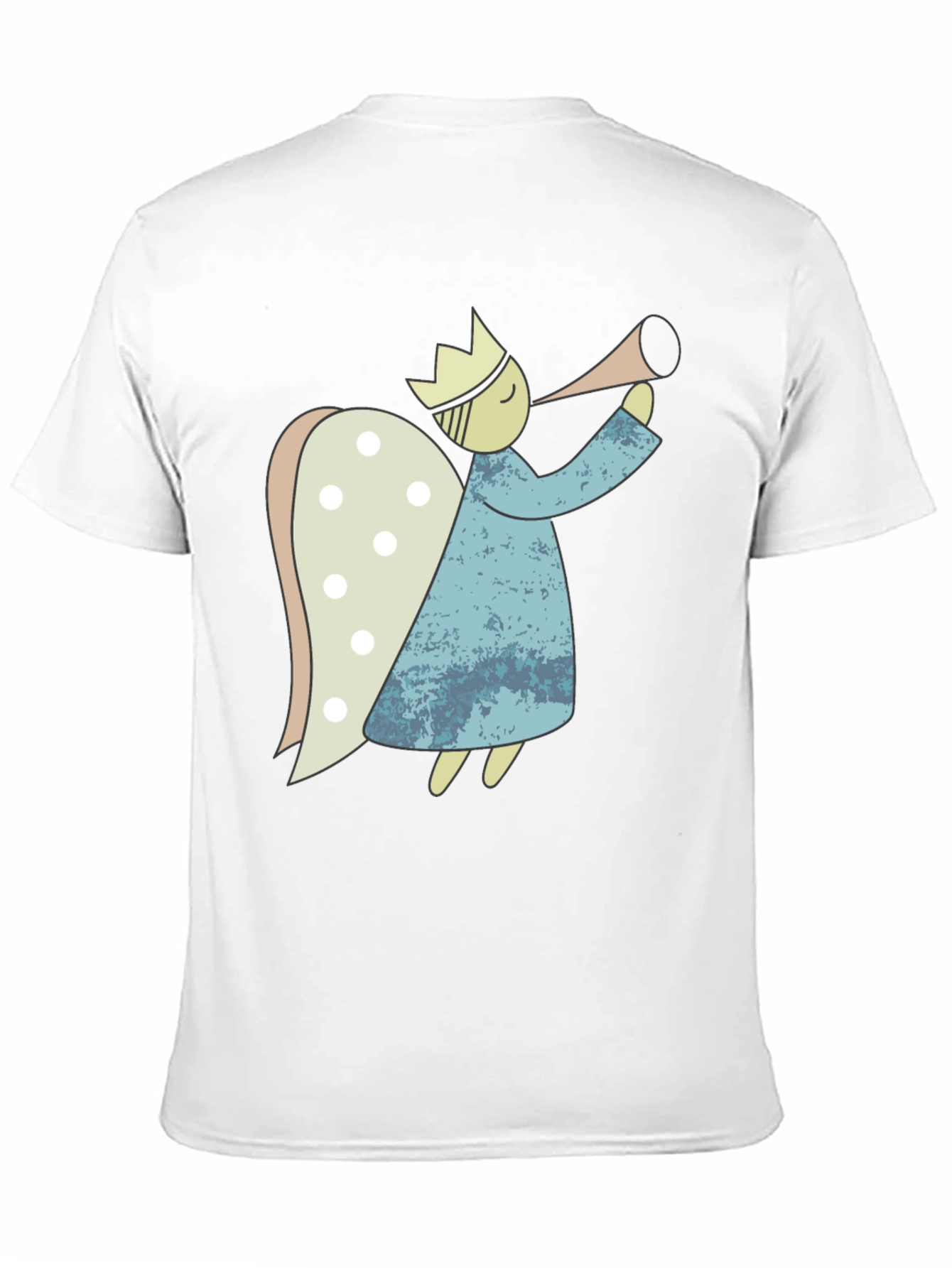 Angel Graphic Tee - Black Cotton Casual Shirt