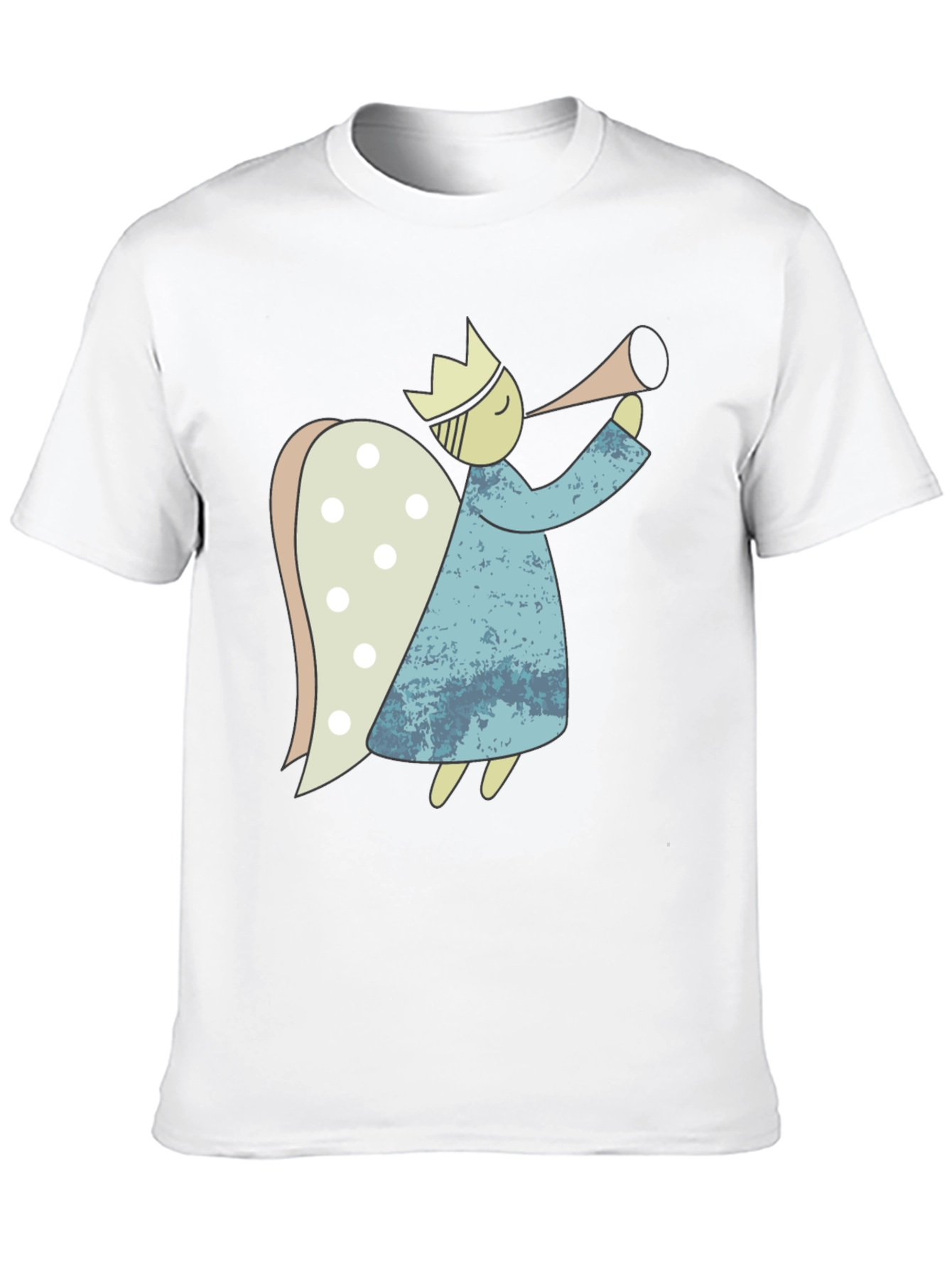 Angel Graphic Tee - Black Cotton Casual Shirt
