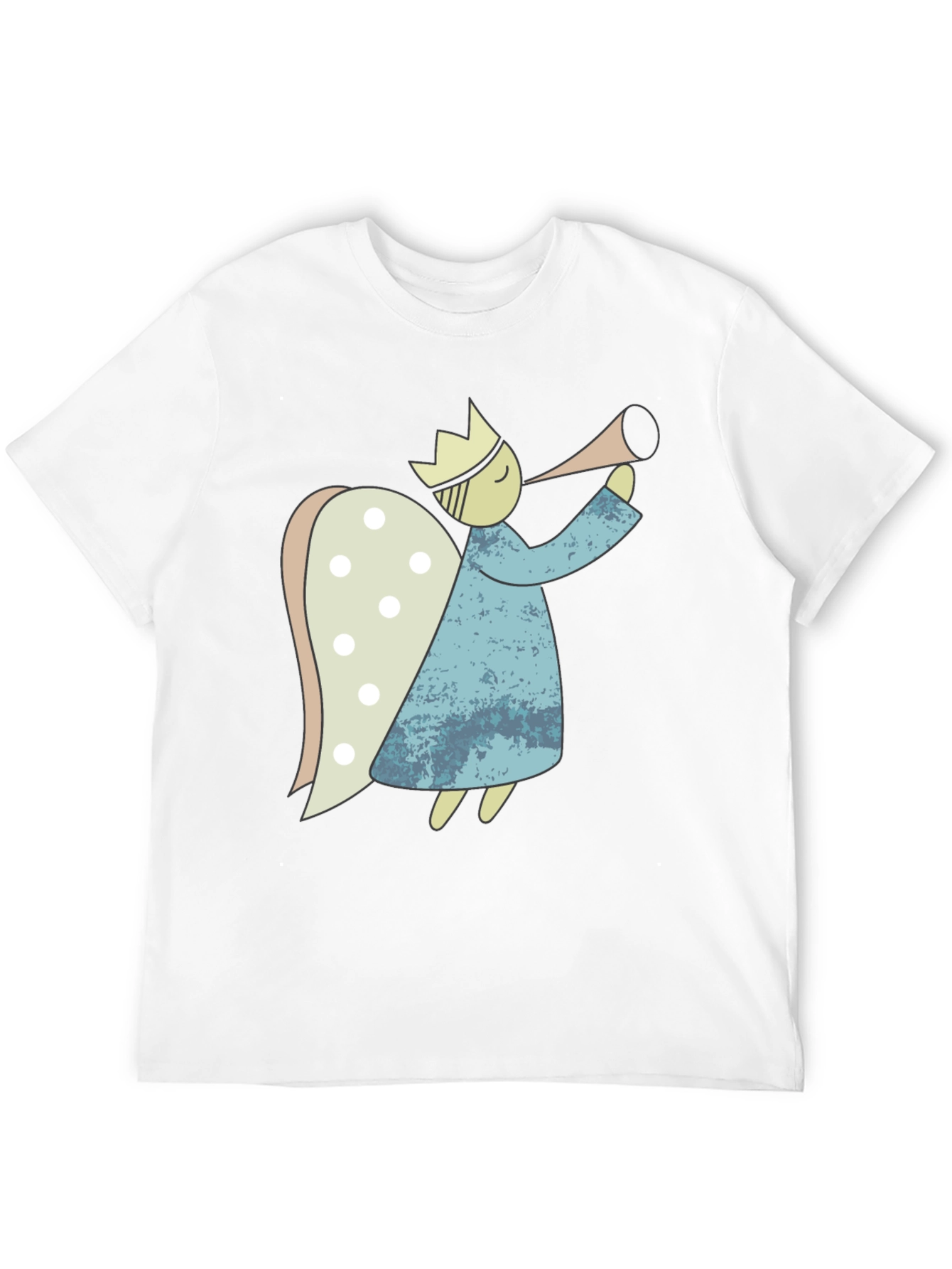 Angel Graphic Tee - Black Cotton Casual Shirt