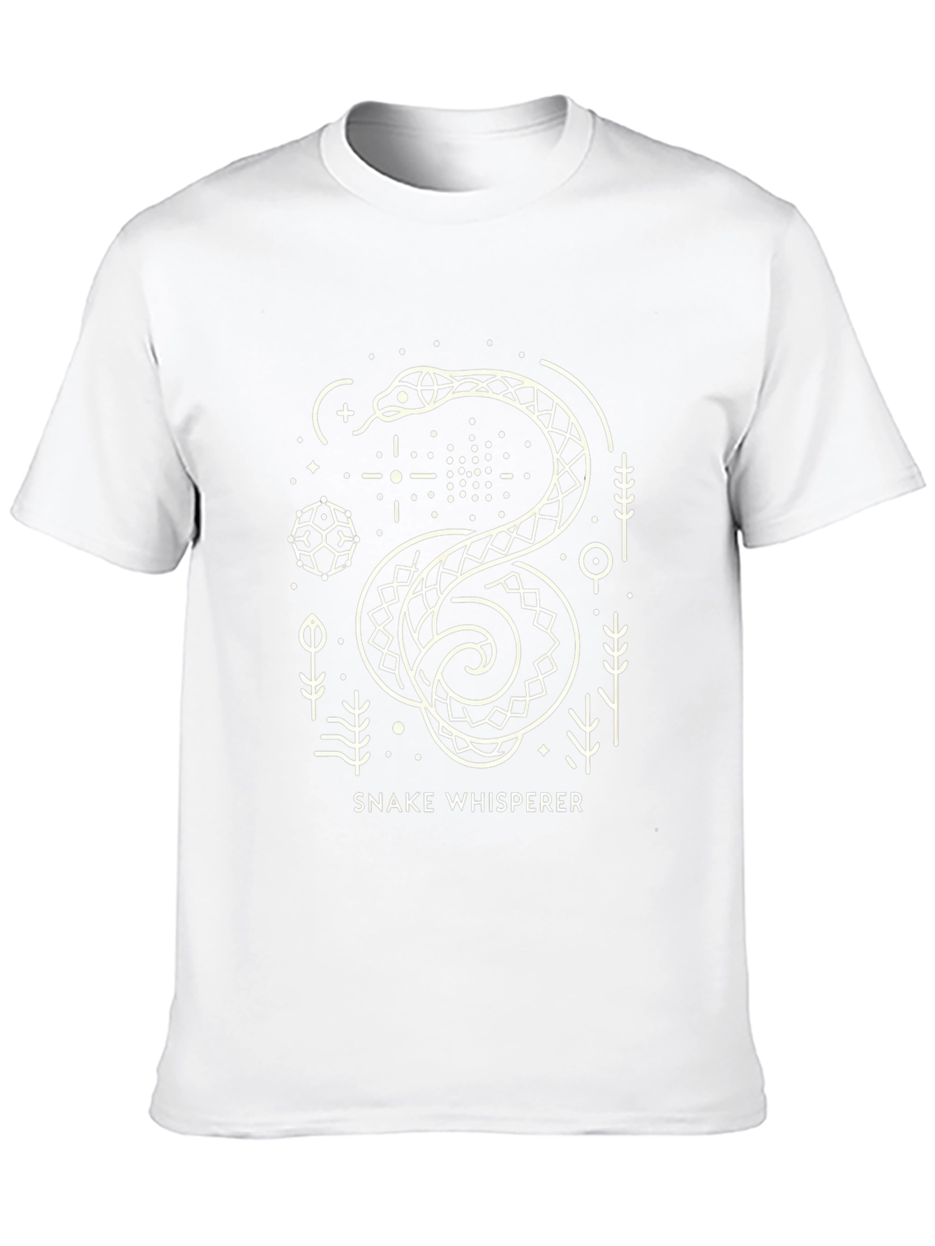 Snake Whisperer Graphic Tee - Modern Geometric Snake Design