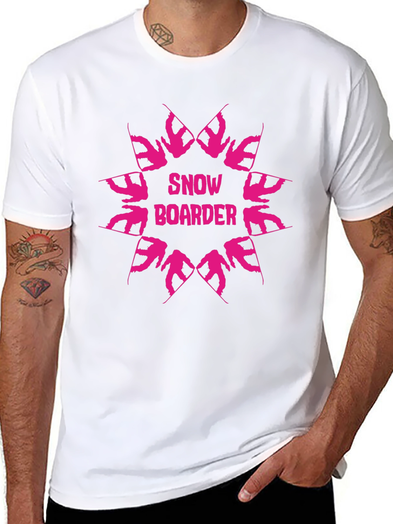 Snowboarder Graphic Tee - Black