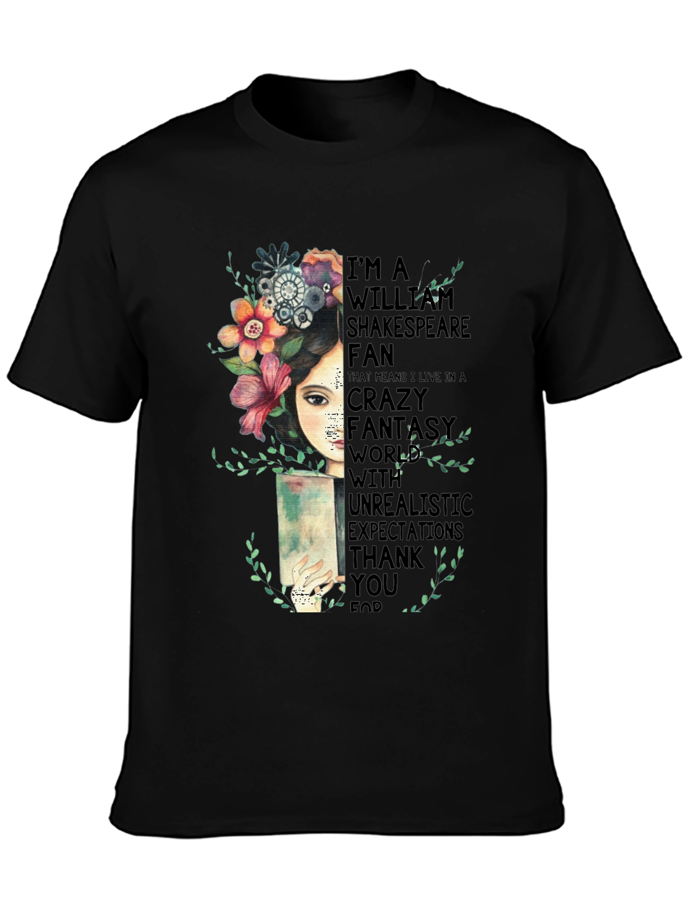 Shakespeare Fan T-Shirt - Crazy Fantasy World Tee