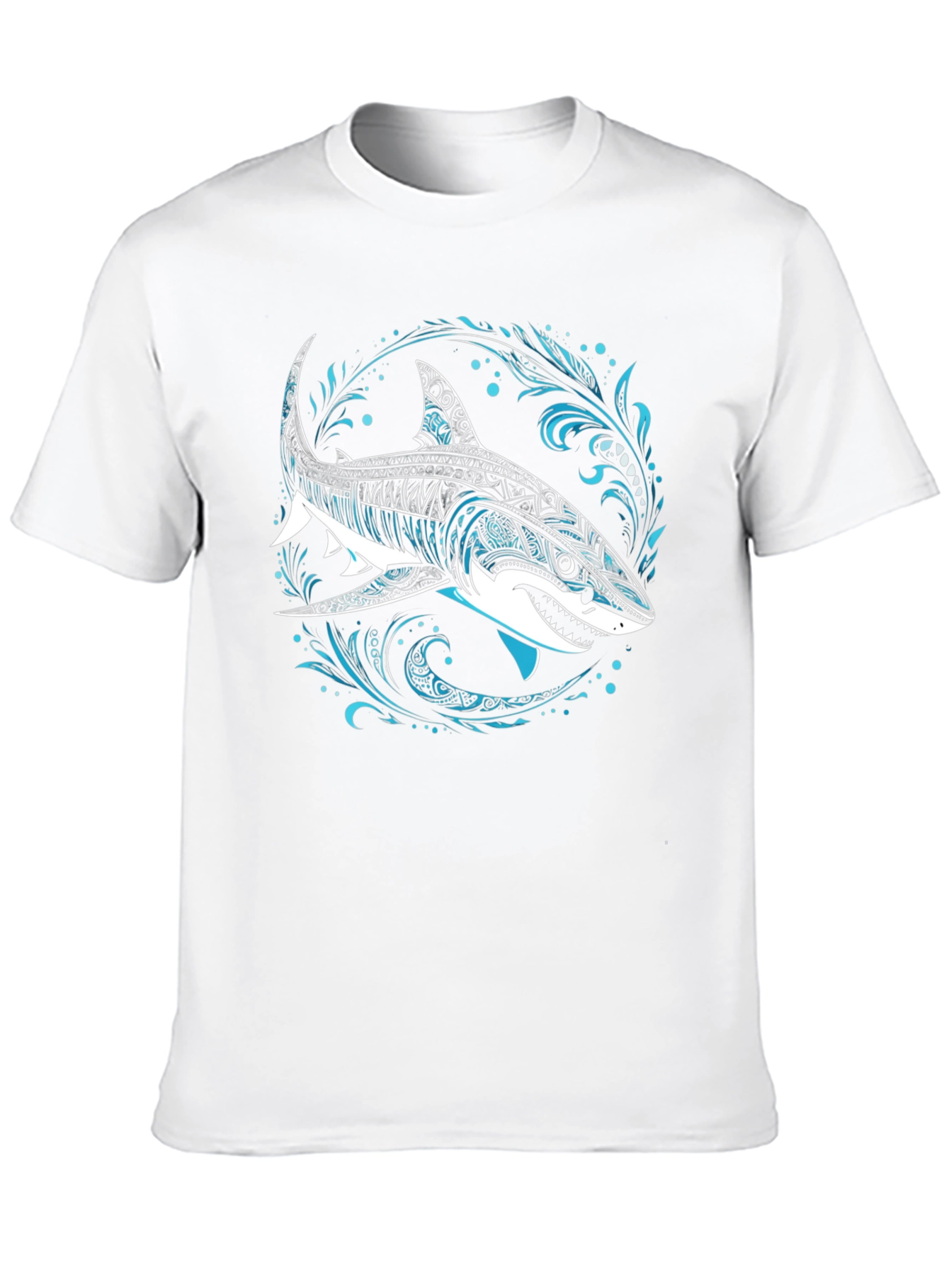 Shark Graphic Tee - Black Cotton T-Shirt
