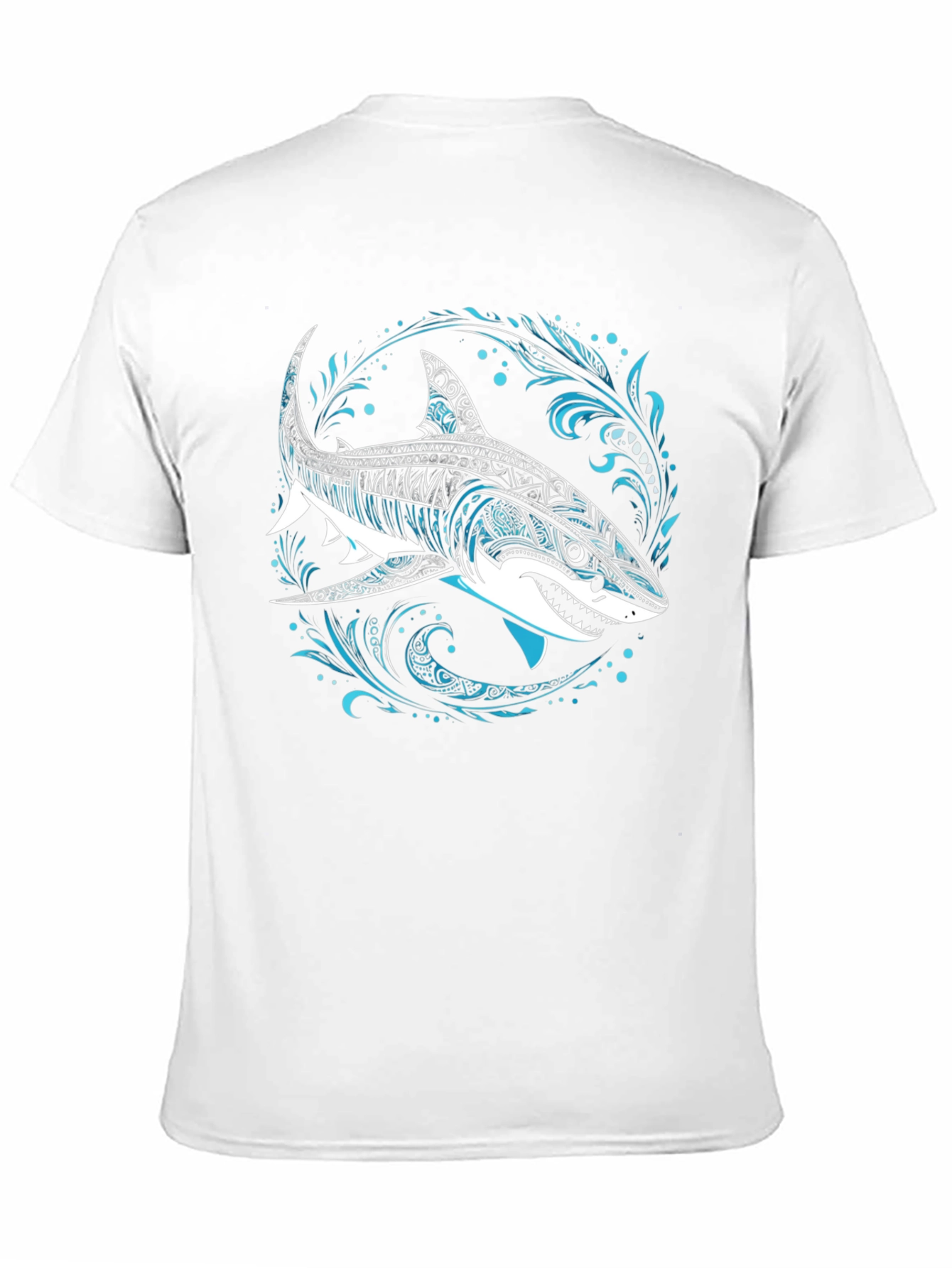 Shark Graphic Tee - Black Cotton T-Shirt
