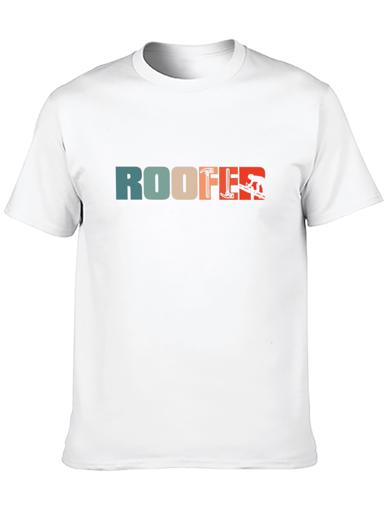 Roofer Retro Graphic Tee - Black Cotton