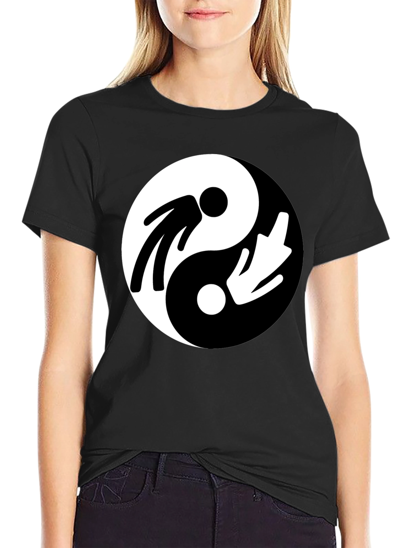 Yin Yang Mens Graphic T-Shirt - Balance