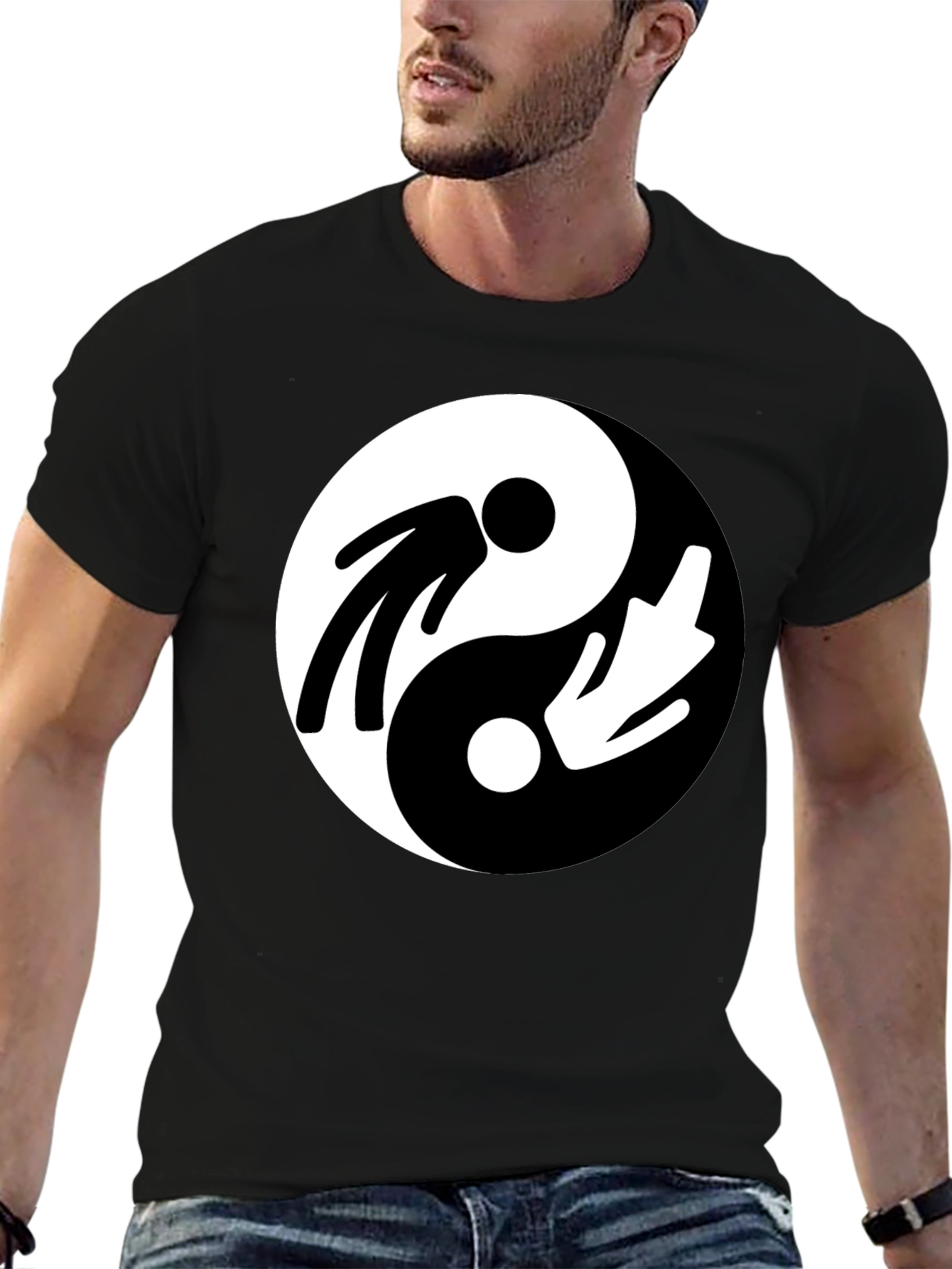 Yin Yang Mens Graphic T-Shirt - Balance