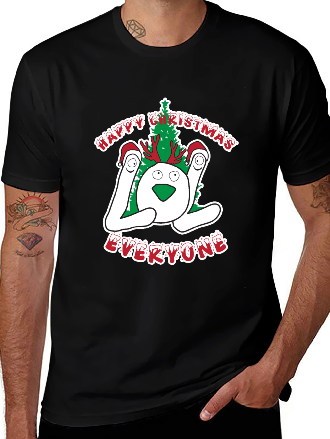 Festive LOL Christmas Graphic T-Shirt