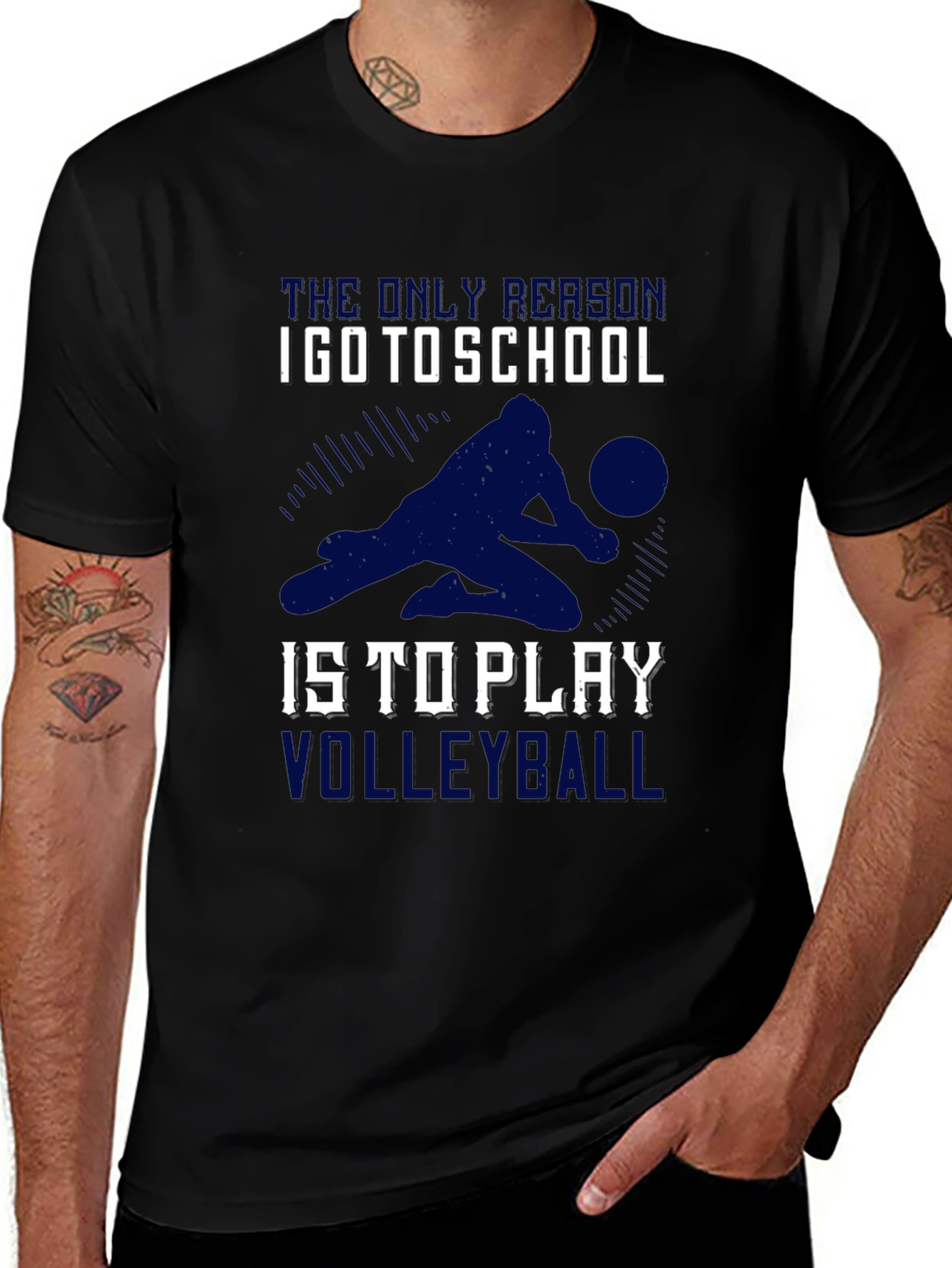 Volleyball T-Shirt: School Volleyball Player Design