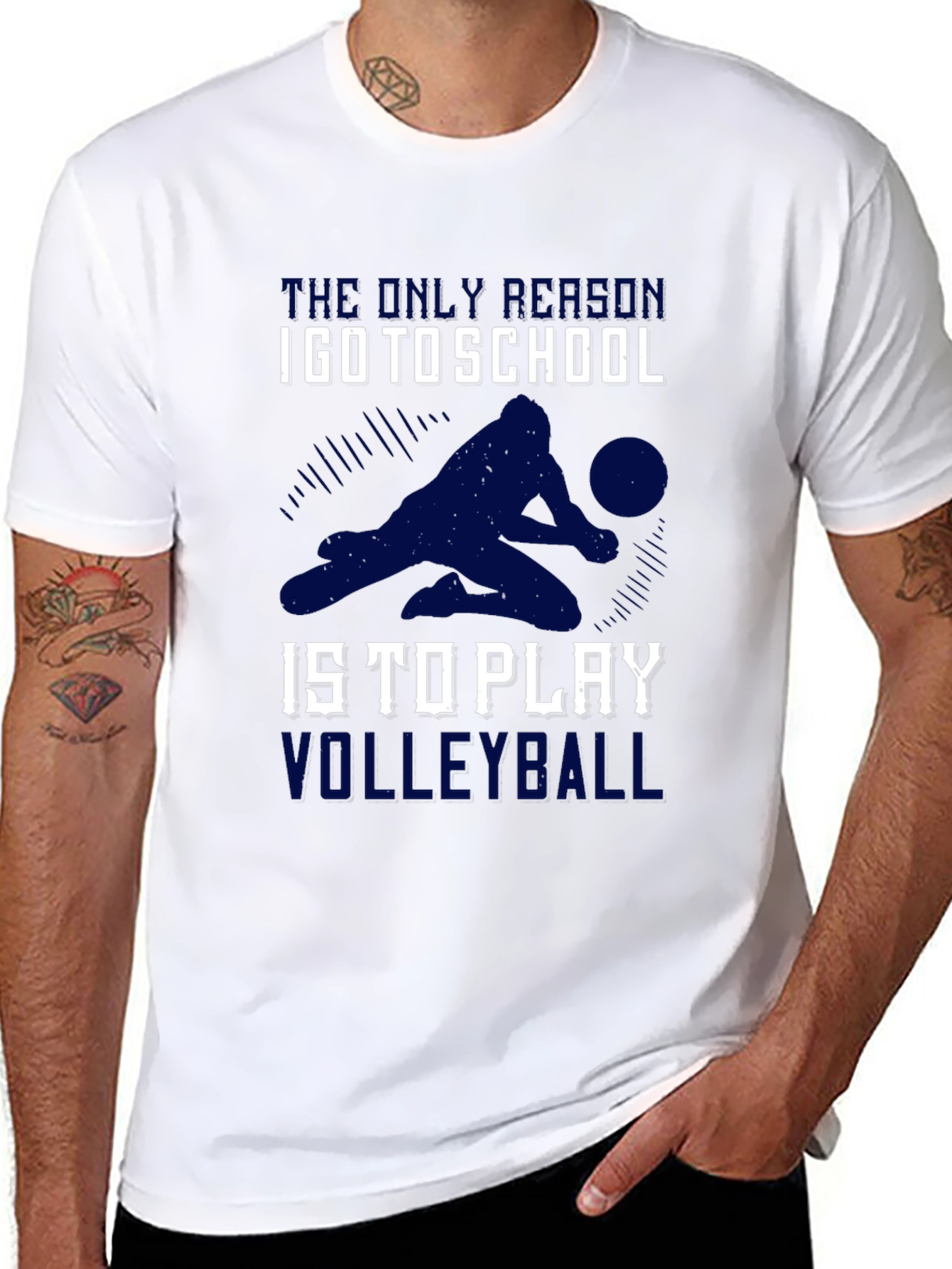Volleyball T-Shirt: School Volleyball Player Design