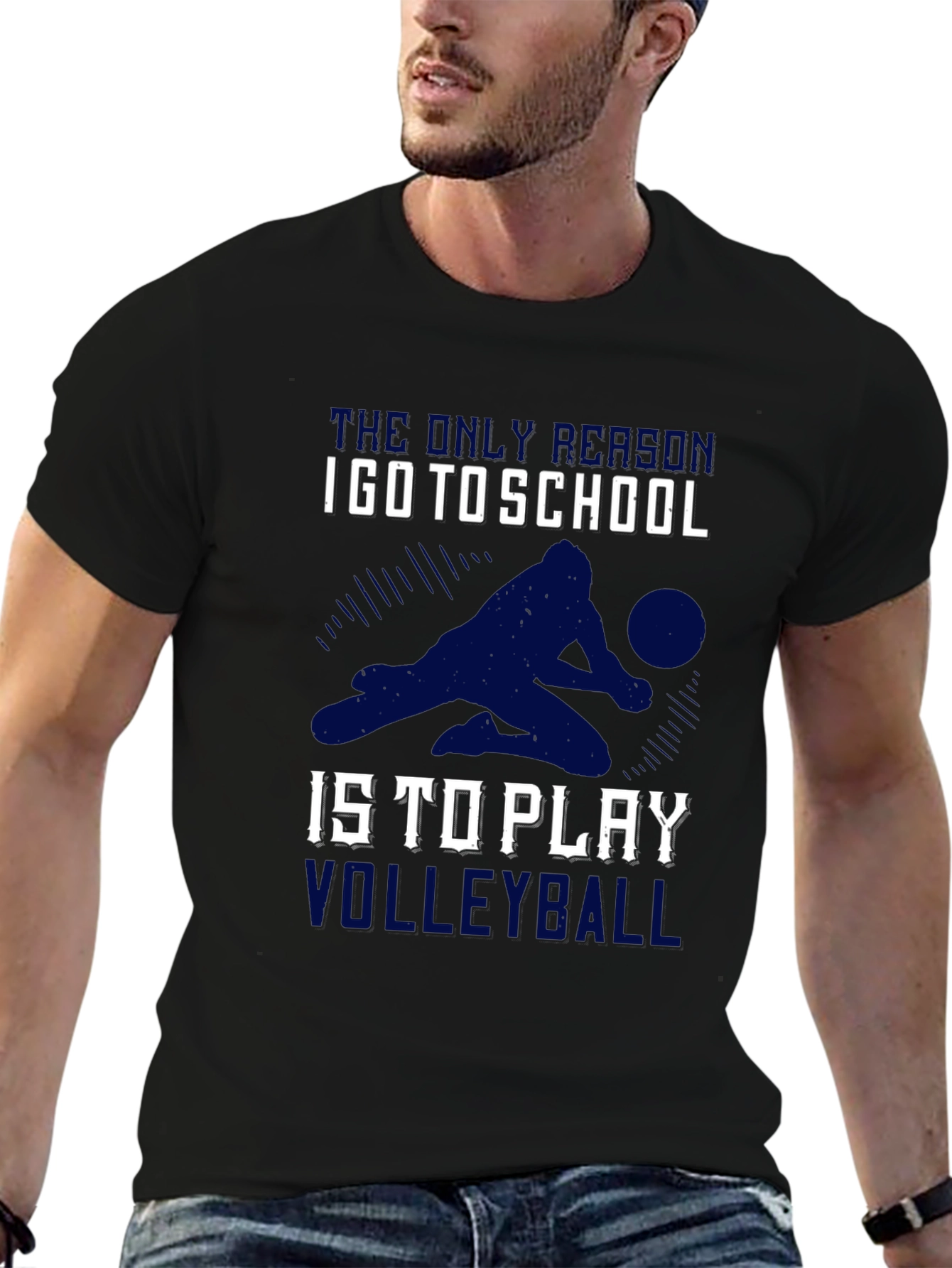 Volleyball T-Shirt: School Volleyball Player Design