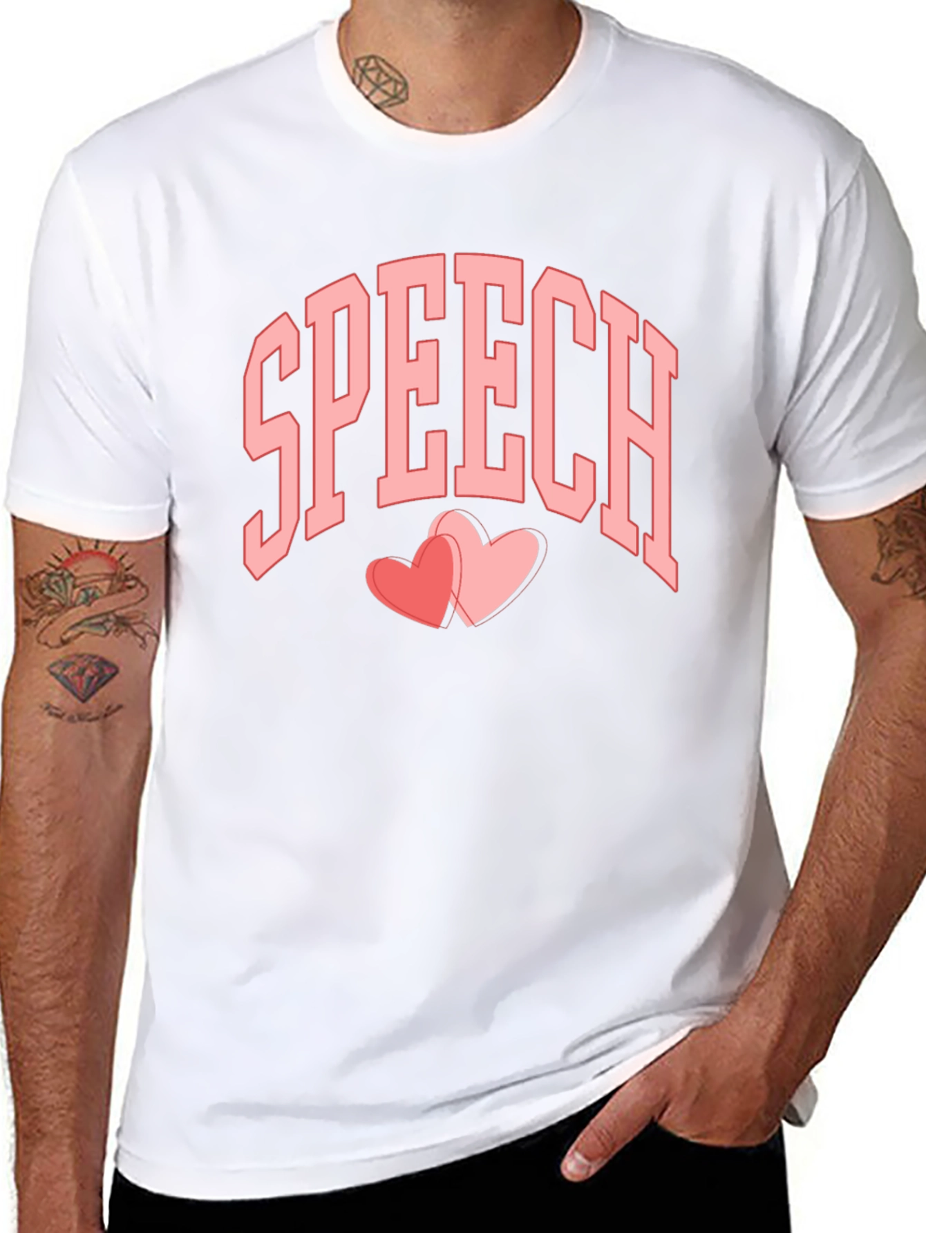 Speech Hearts Graphic Tee