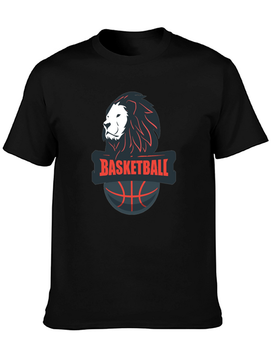 Basketball Lion Graphic Tee - Cool Sports T-Shirt