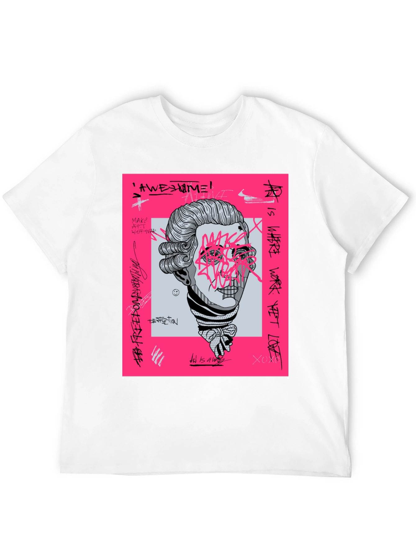 Abstract Mozart Graphic Tee - Trendy Streetwear