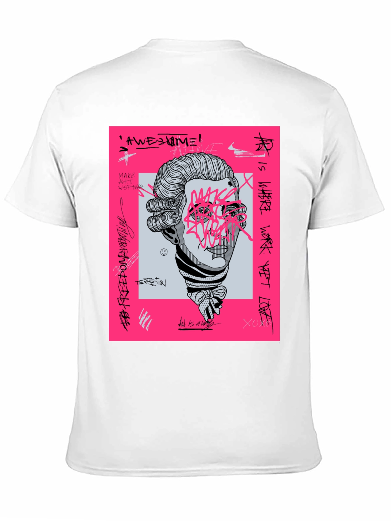 Abstract Mozart Graphic Tee - Trendy Streetwear