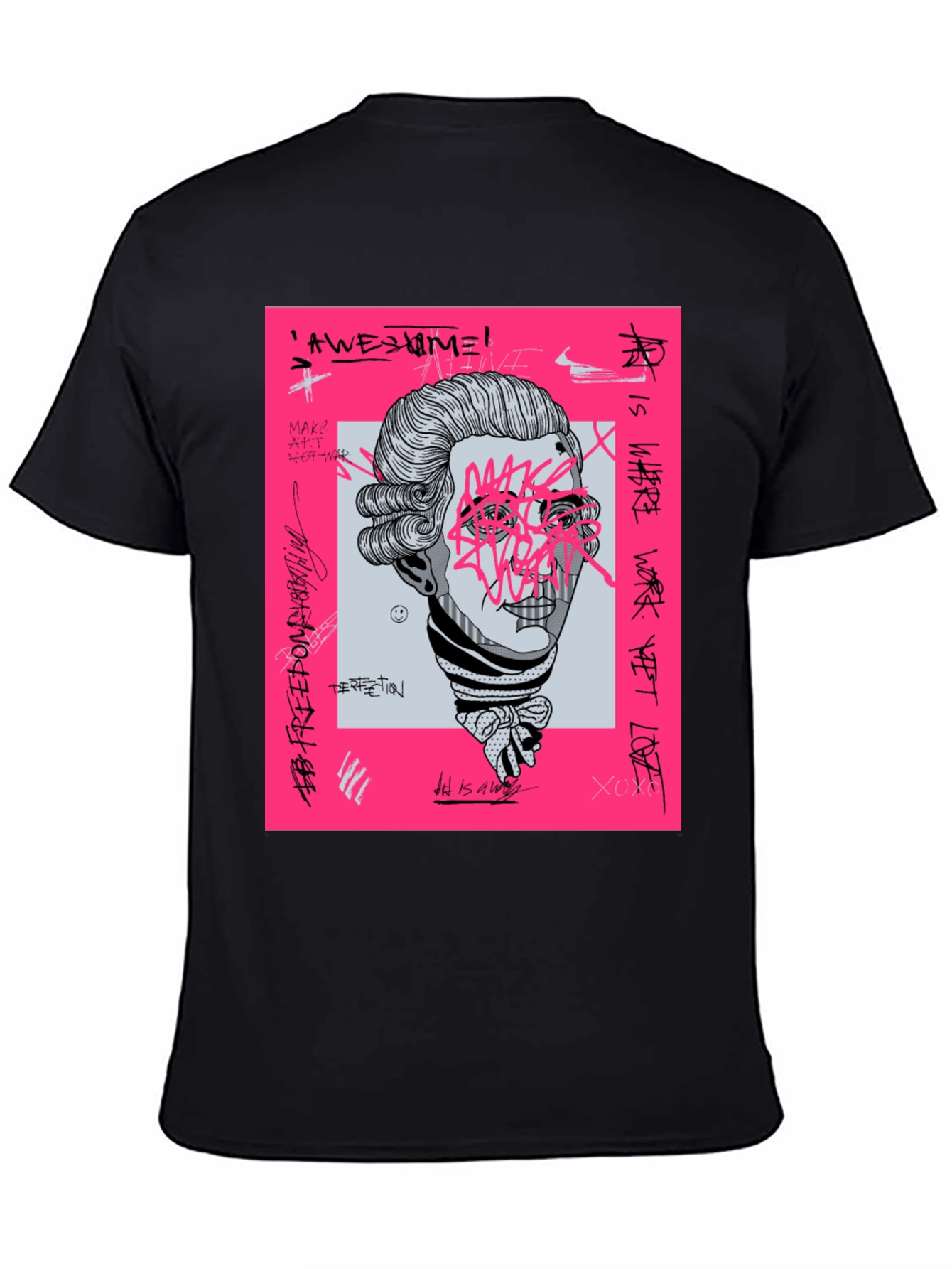 Abstract Mozart Graphic Tee - Trendy Streetwear
