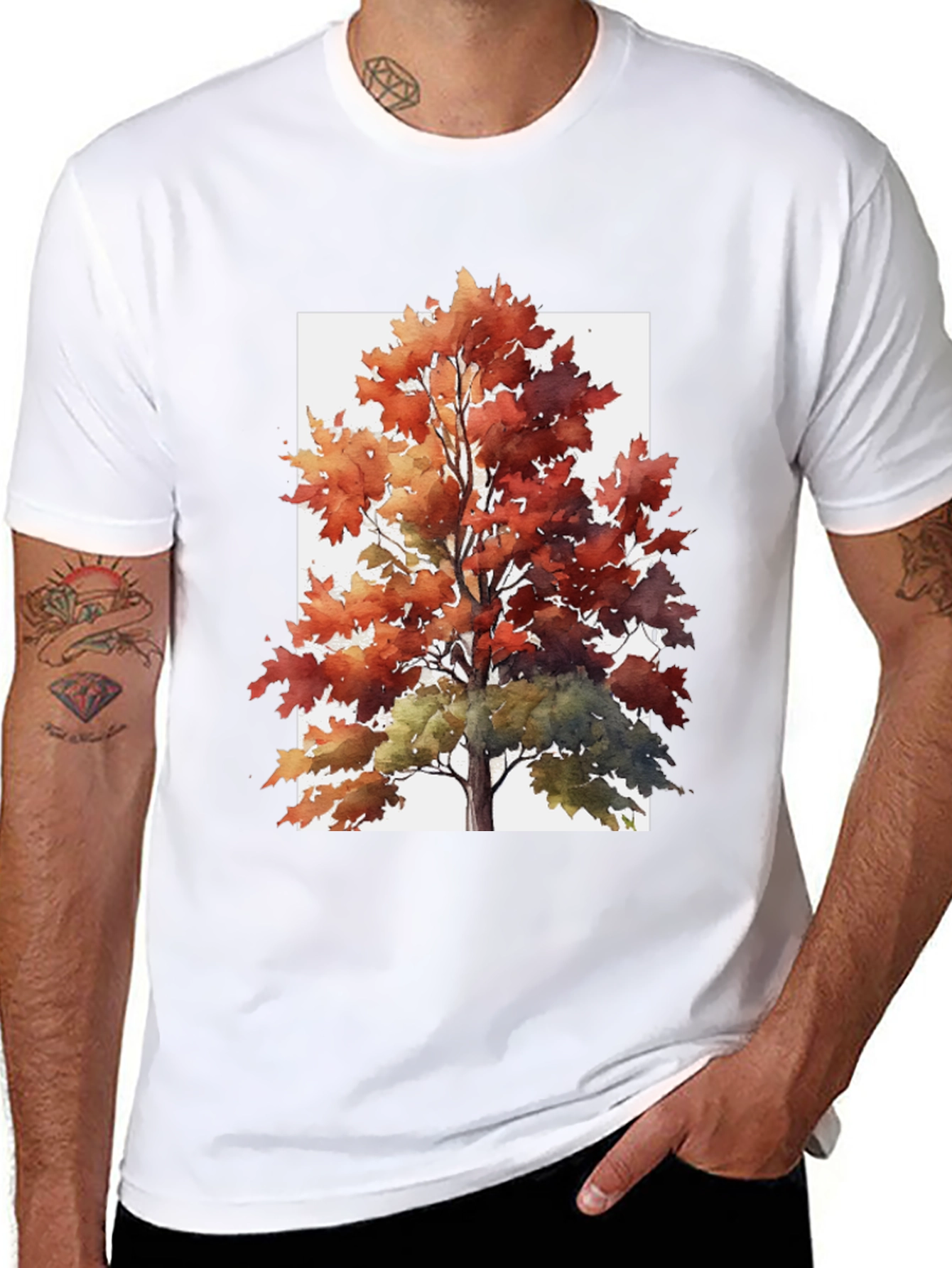 Autumn Tree Graphic Tee - Nature Inspired T-Shirt