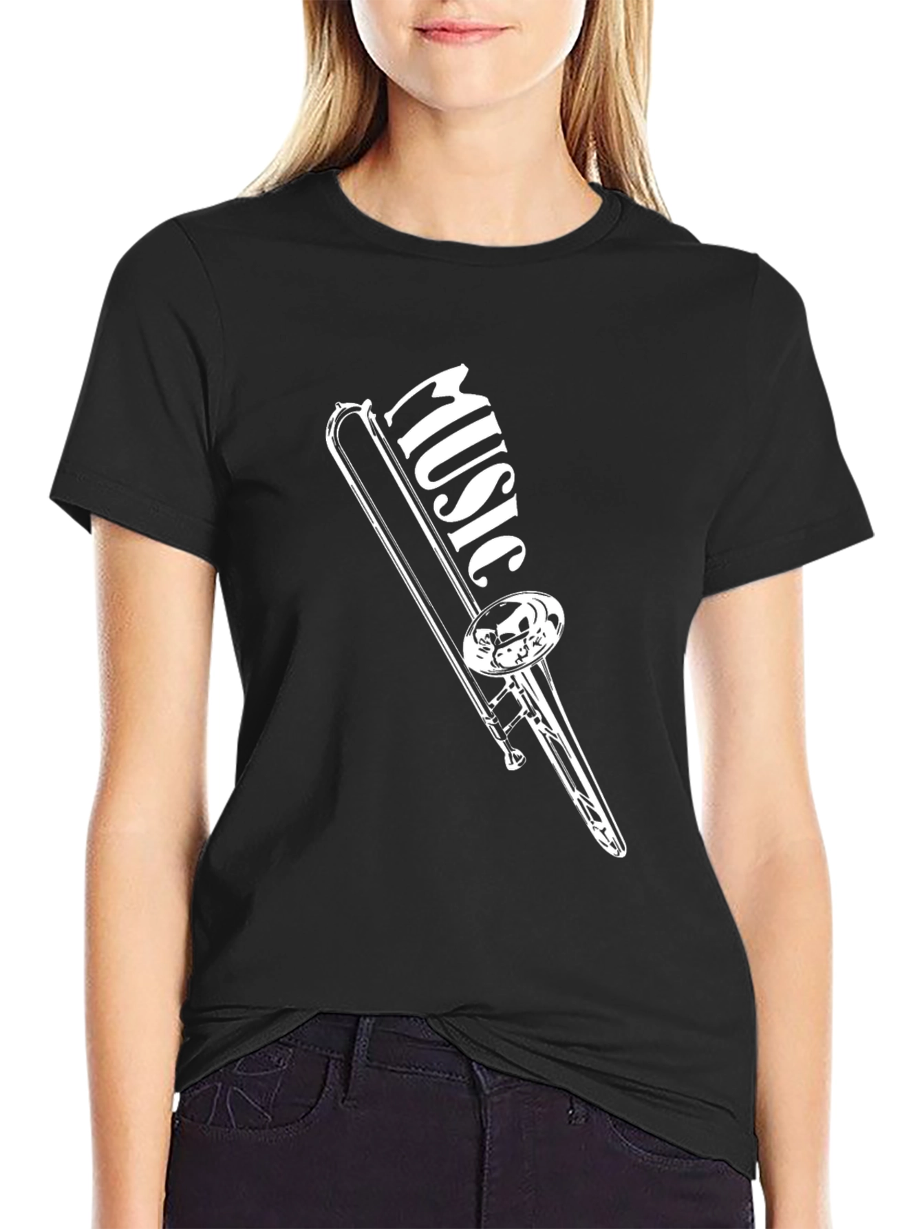 Music Trombone Black T-Shirt