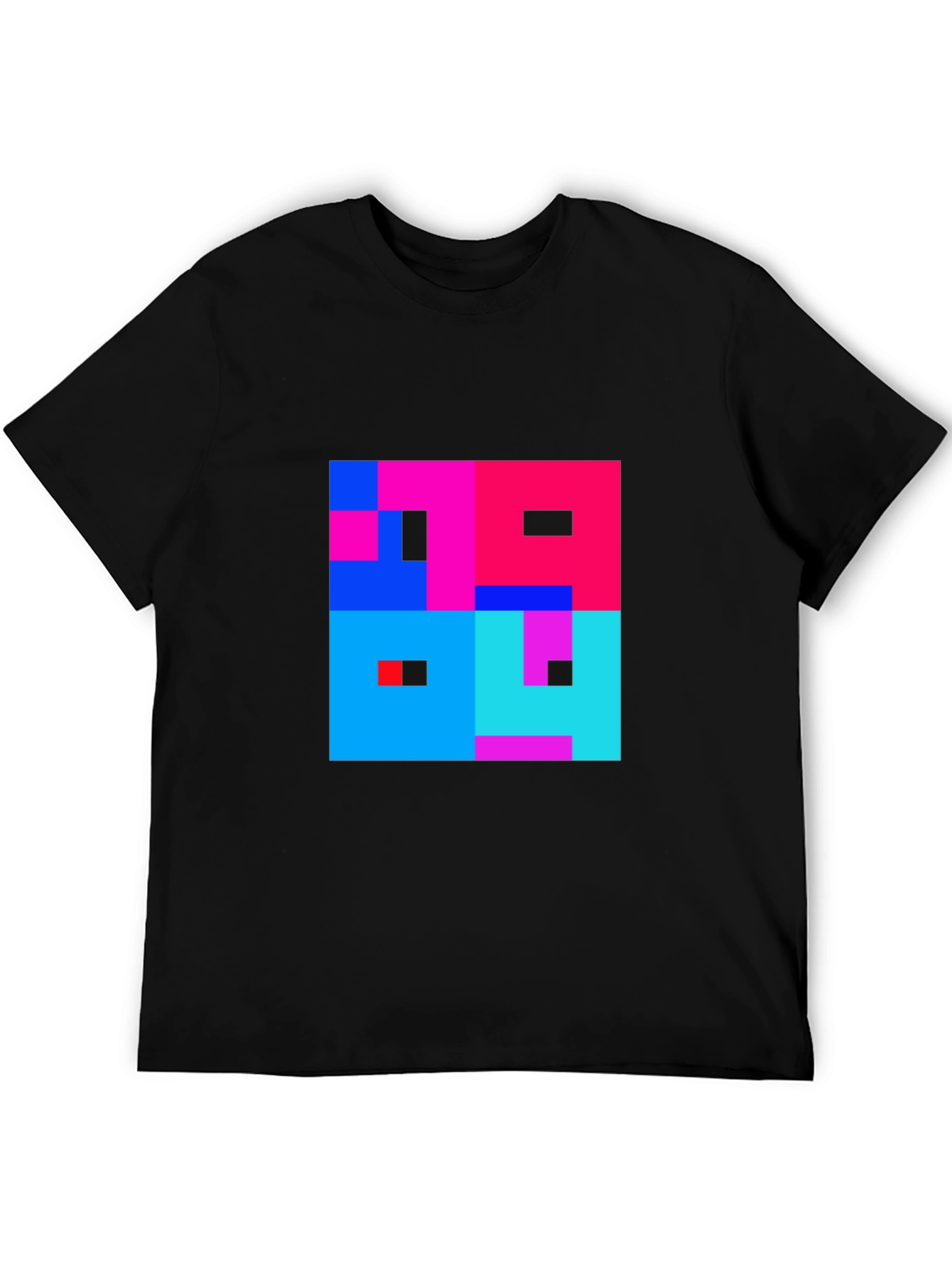 Abstract Pixel Art Graphic Tee - Stylish Comfort