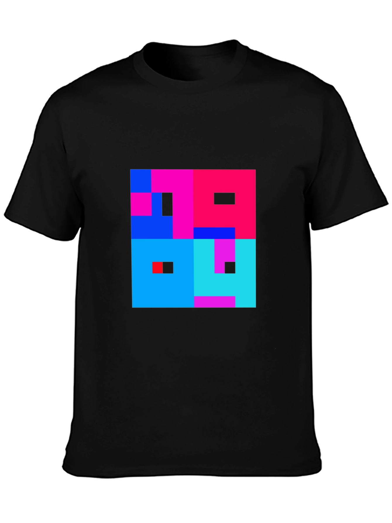 Abstract Pixel Art Graphic Tee - Stylish Comfort
