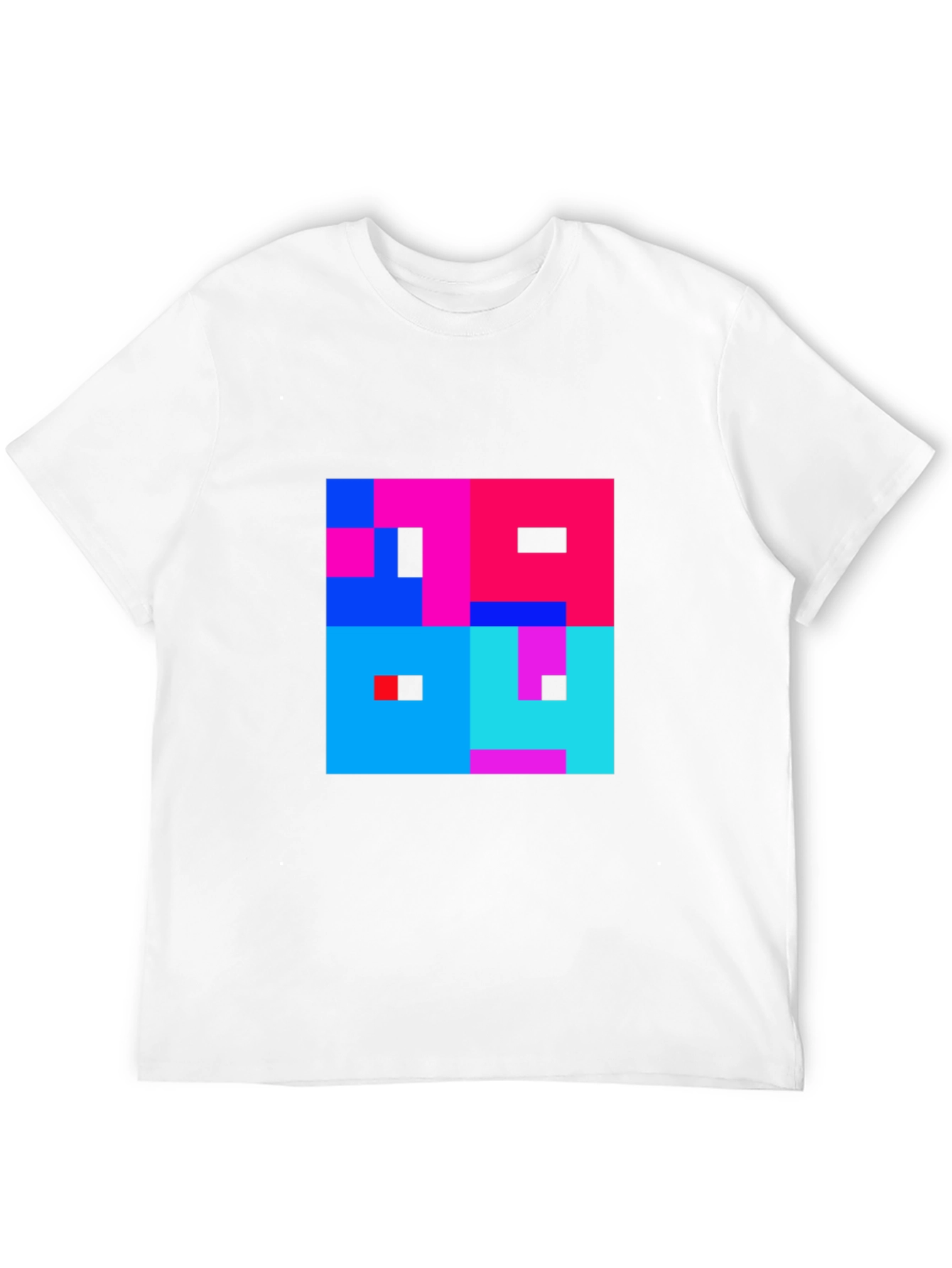 Abstract Pixel Art Graphic Tee - Stylish Comfort
