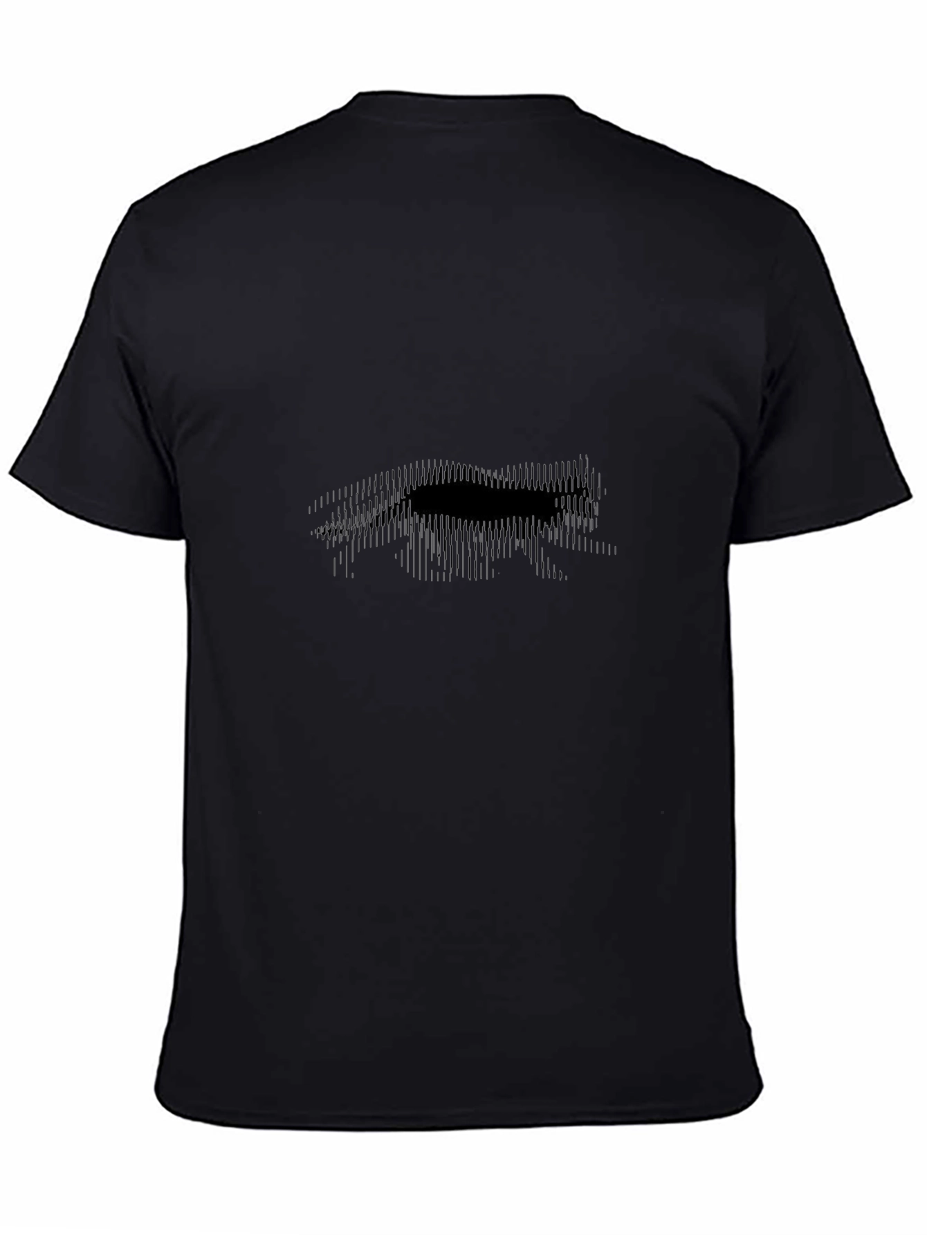 Abstract Bear Graphic Black T-Shirt
