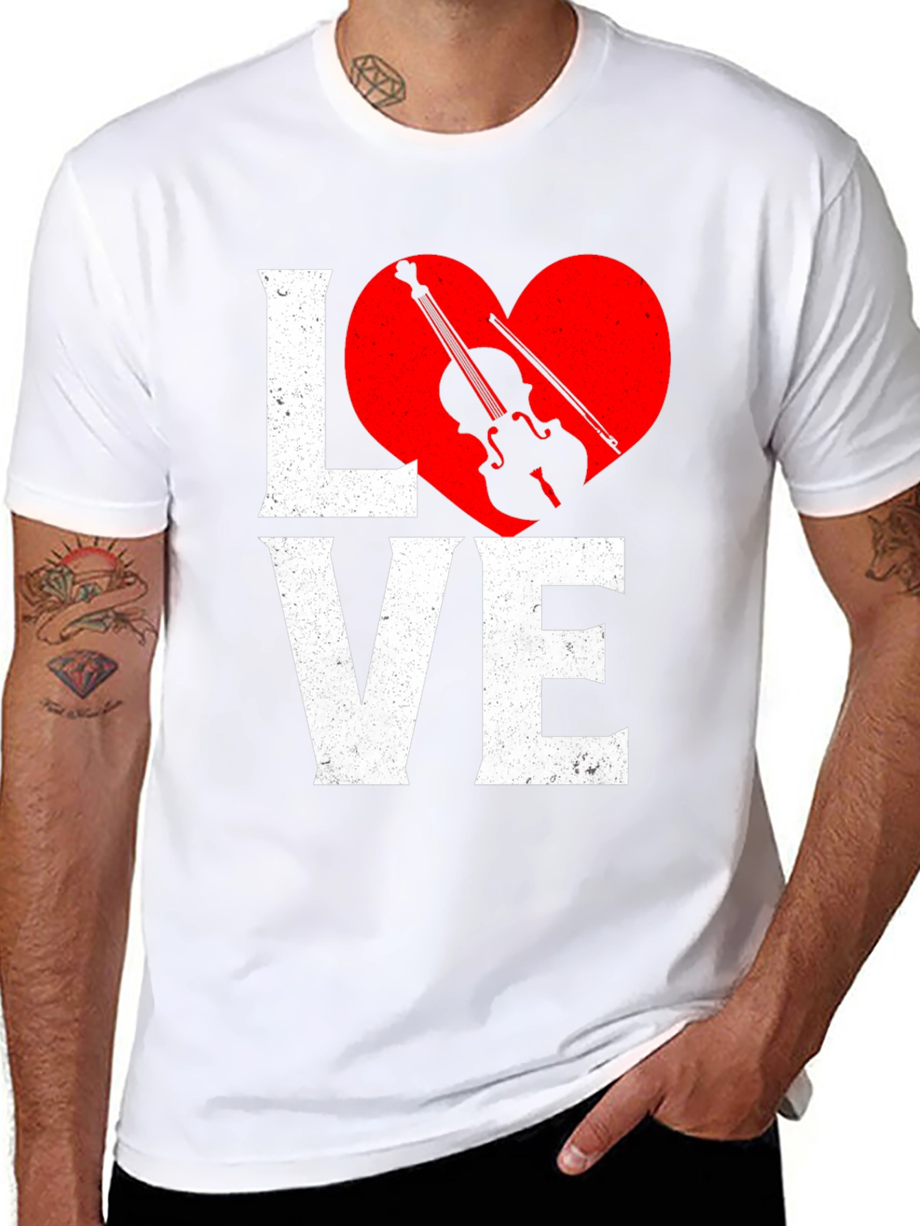 Love Violin T-Shirt - Music Heart Tee