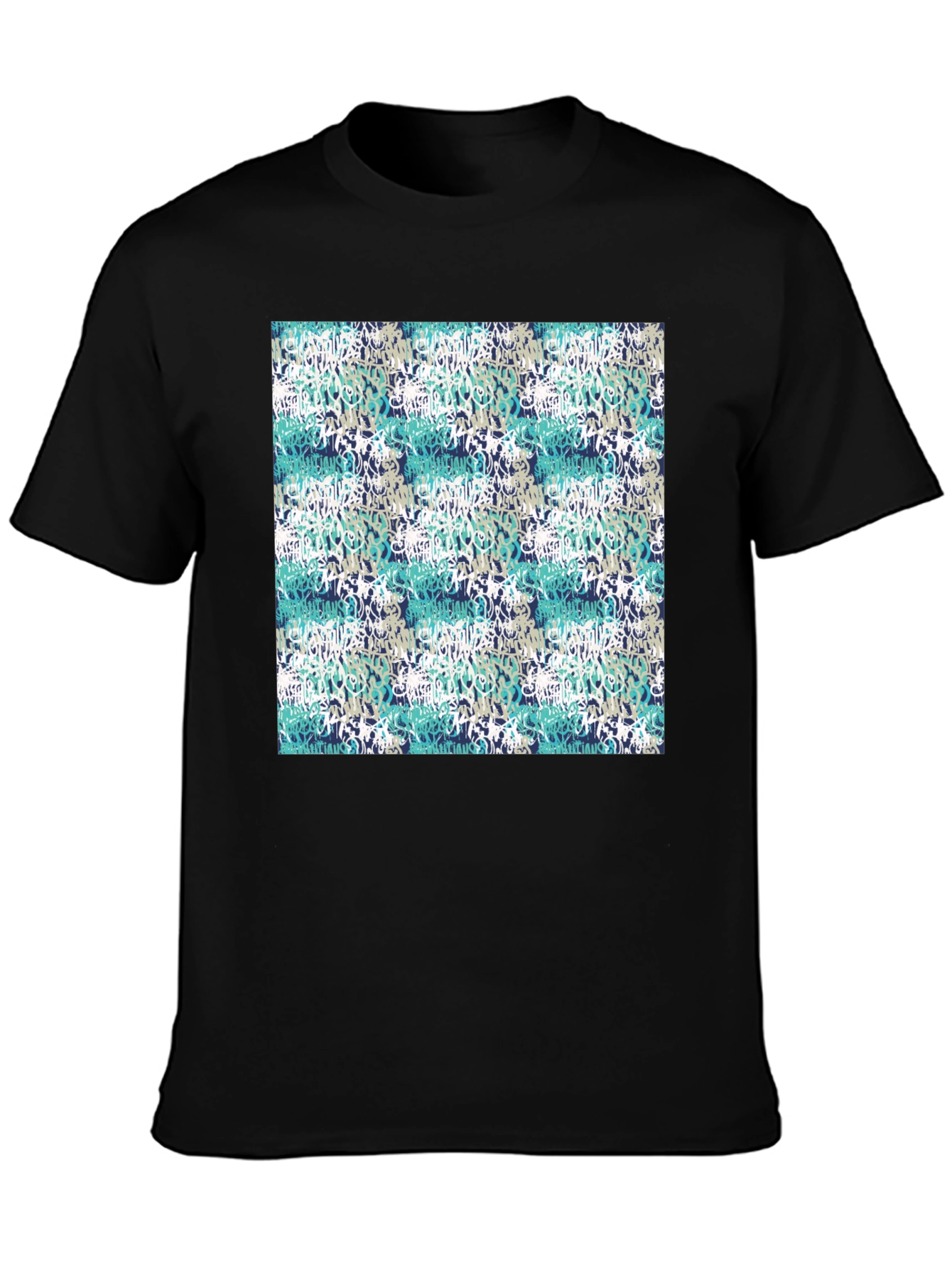 Graffiti Print Black T-Shirt - Urban Style
