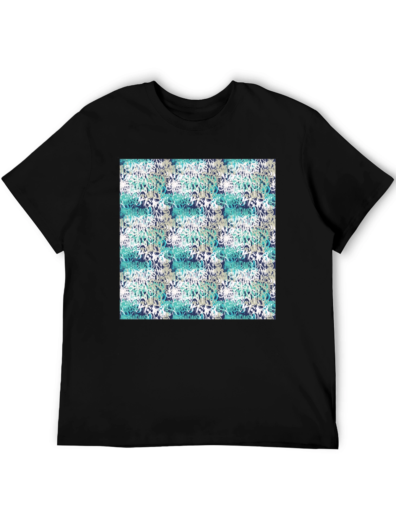Graffiti Print Black T-Shirt - Urban Style