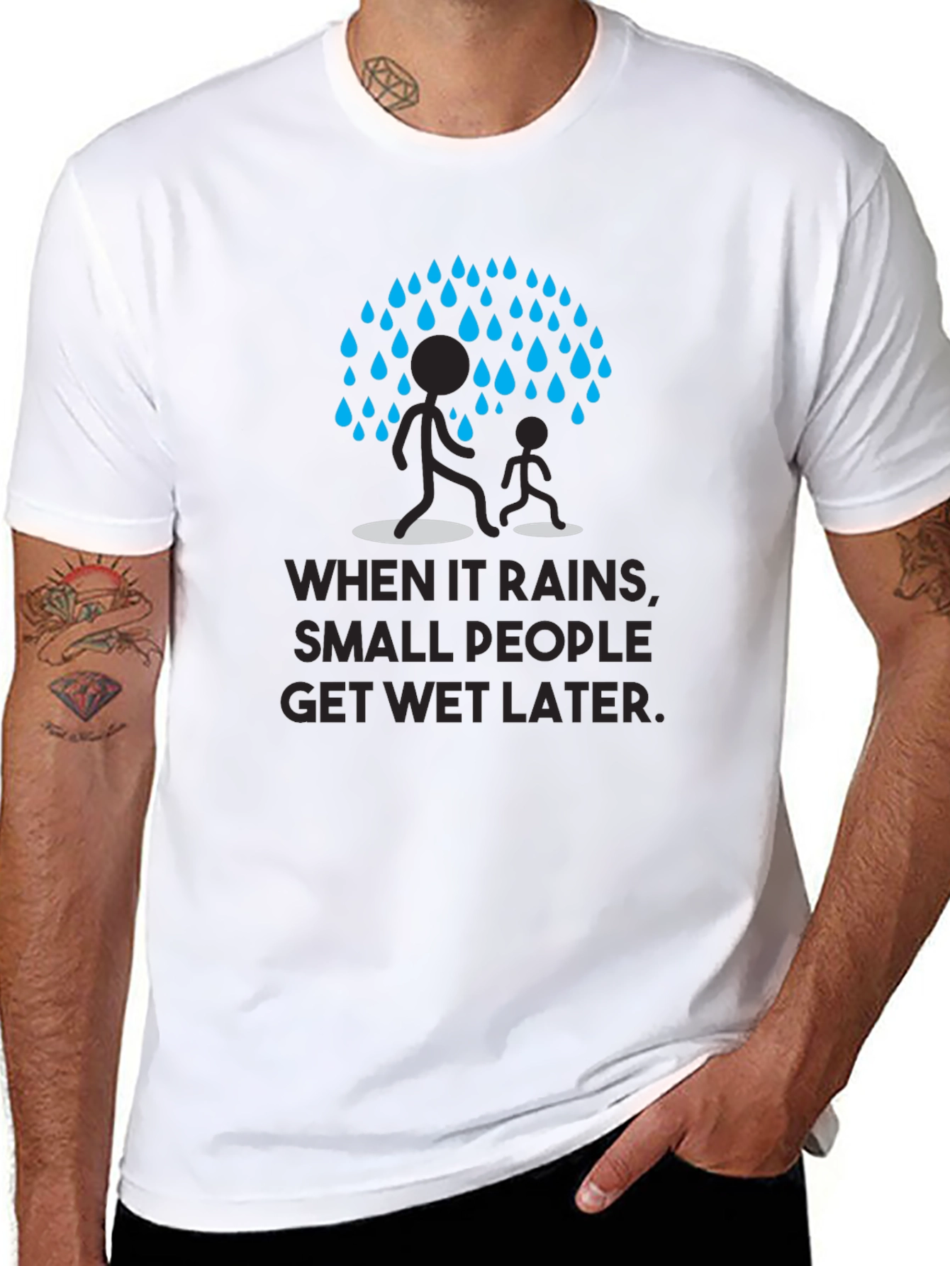 Humorous When It Rains Graphic Tee
