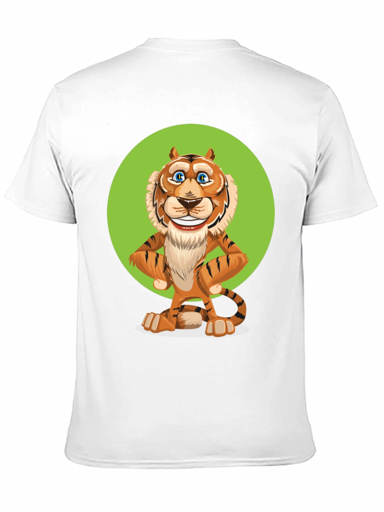 Cartoon Tiger Graphic Tee - Unisex Black T-Shirt