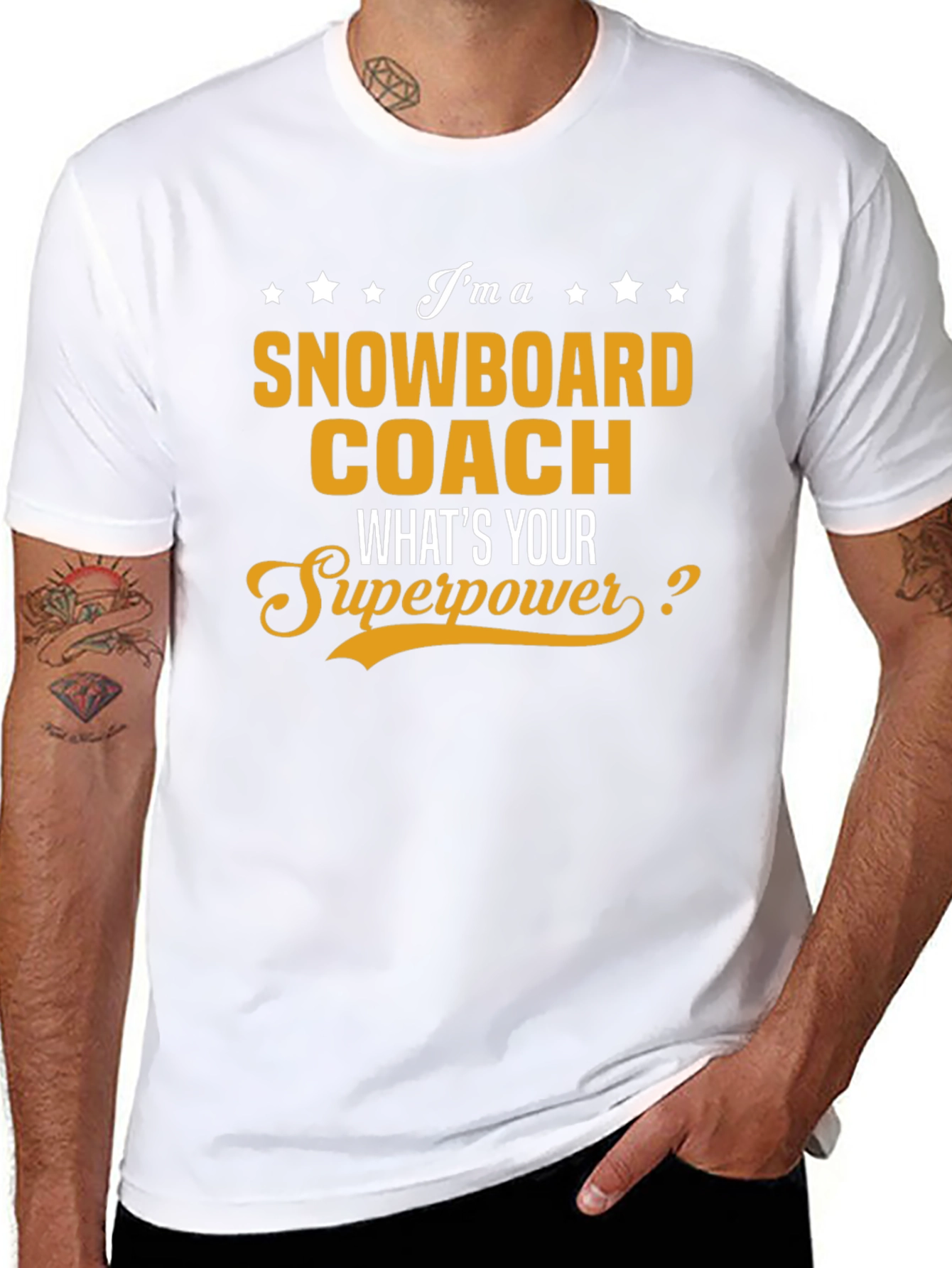 Snowboard Coach T-Shirt - Whats Your Superpower?