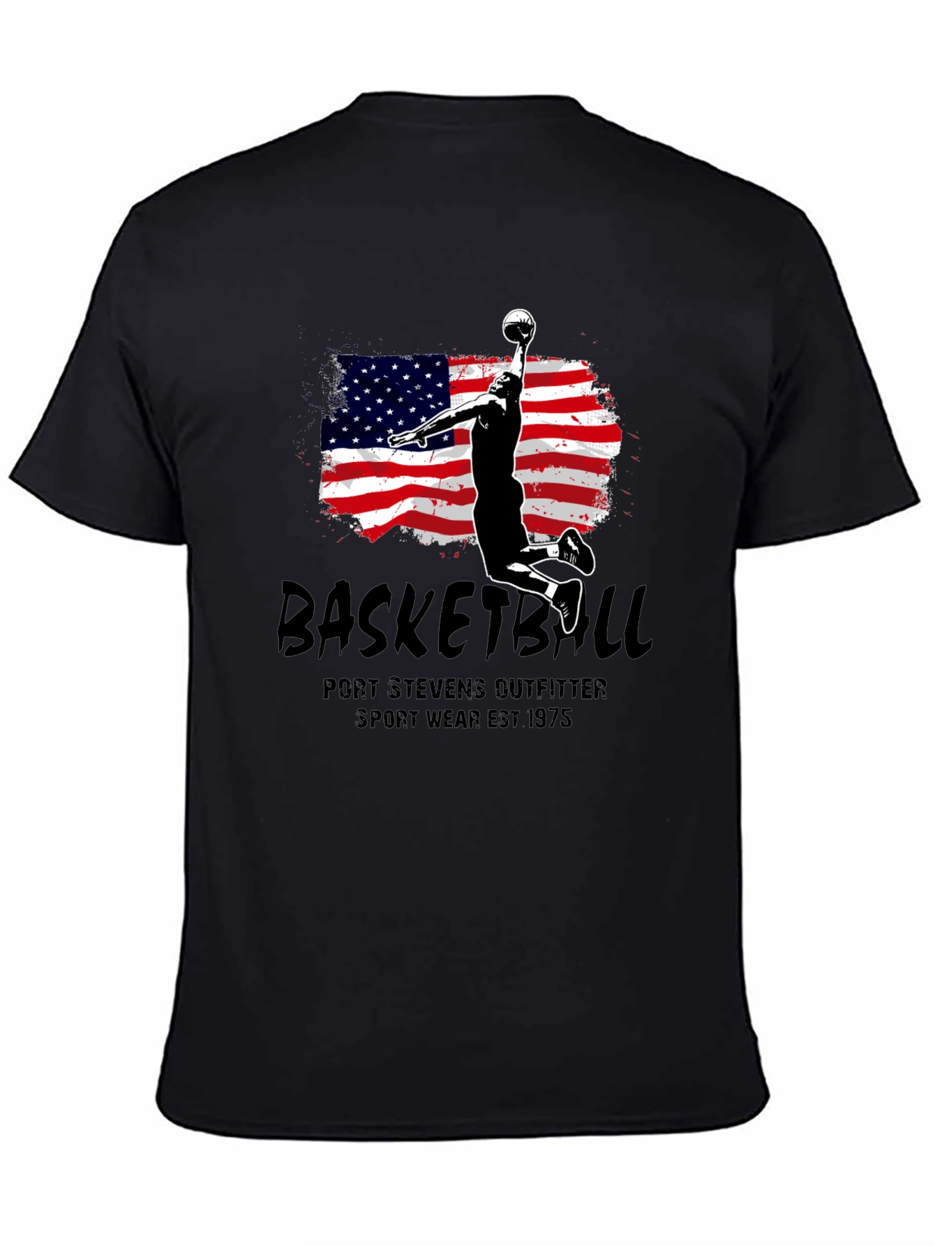 Basketball USA Flag Graphic T-Shirt