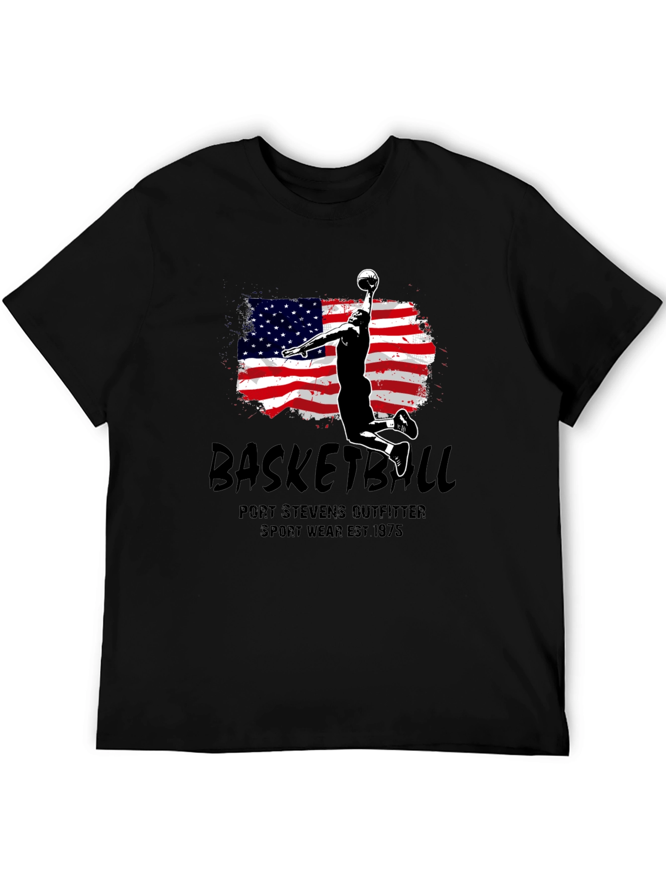 Basketball USA Flag Graphic T-Shirt