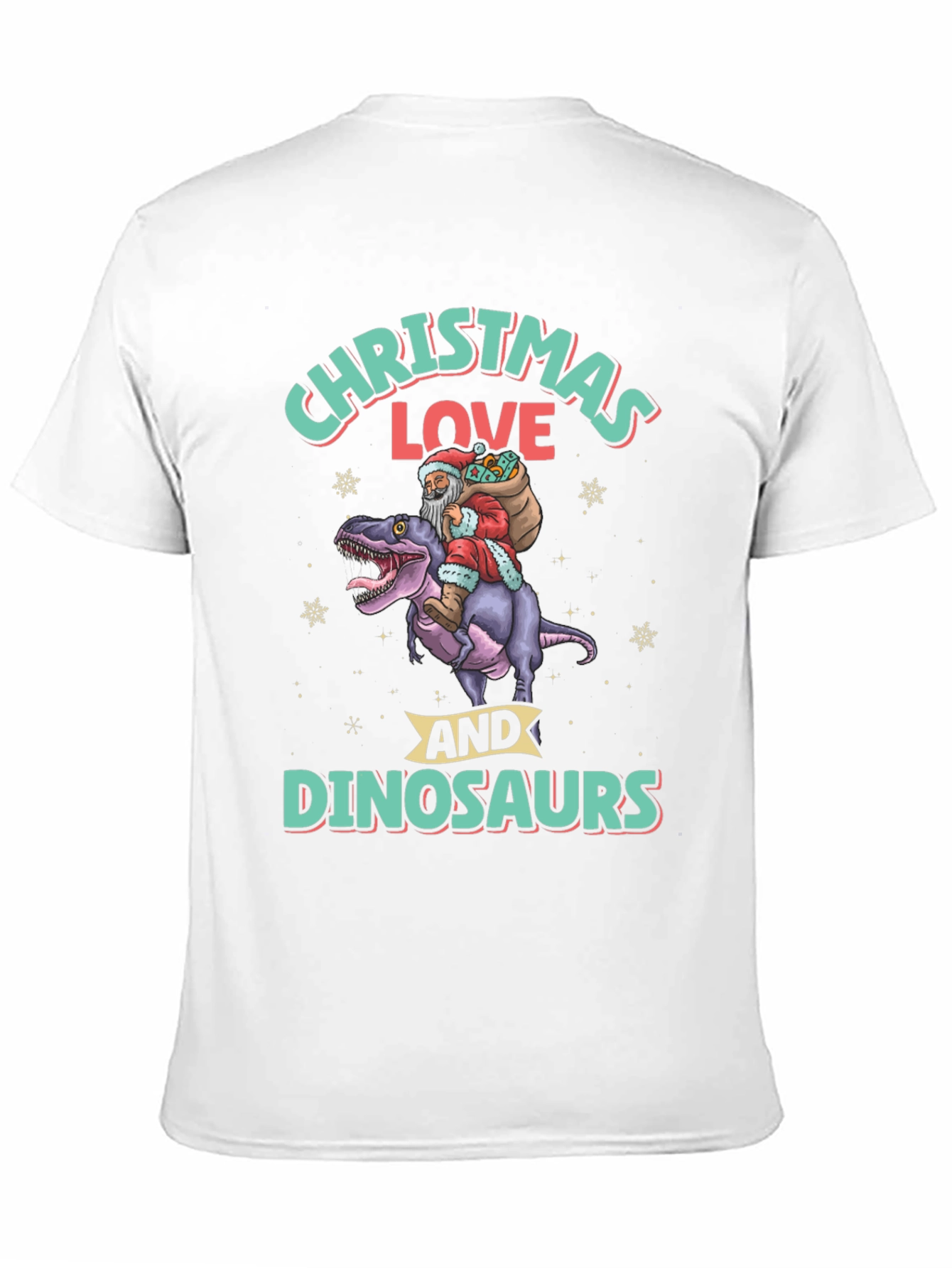 Christmas Love Dinosaurs Graphic T-Shirt